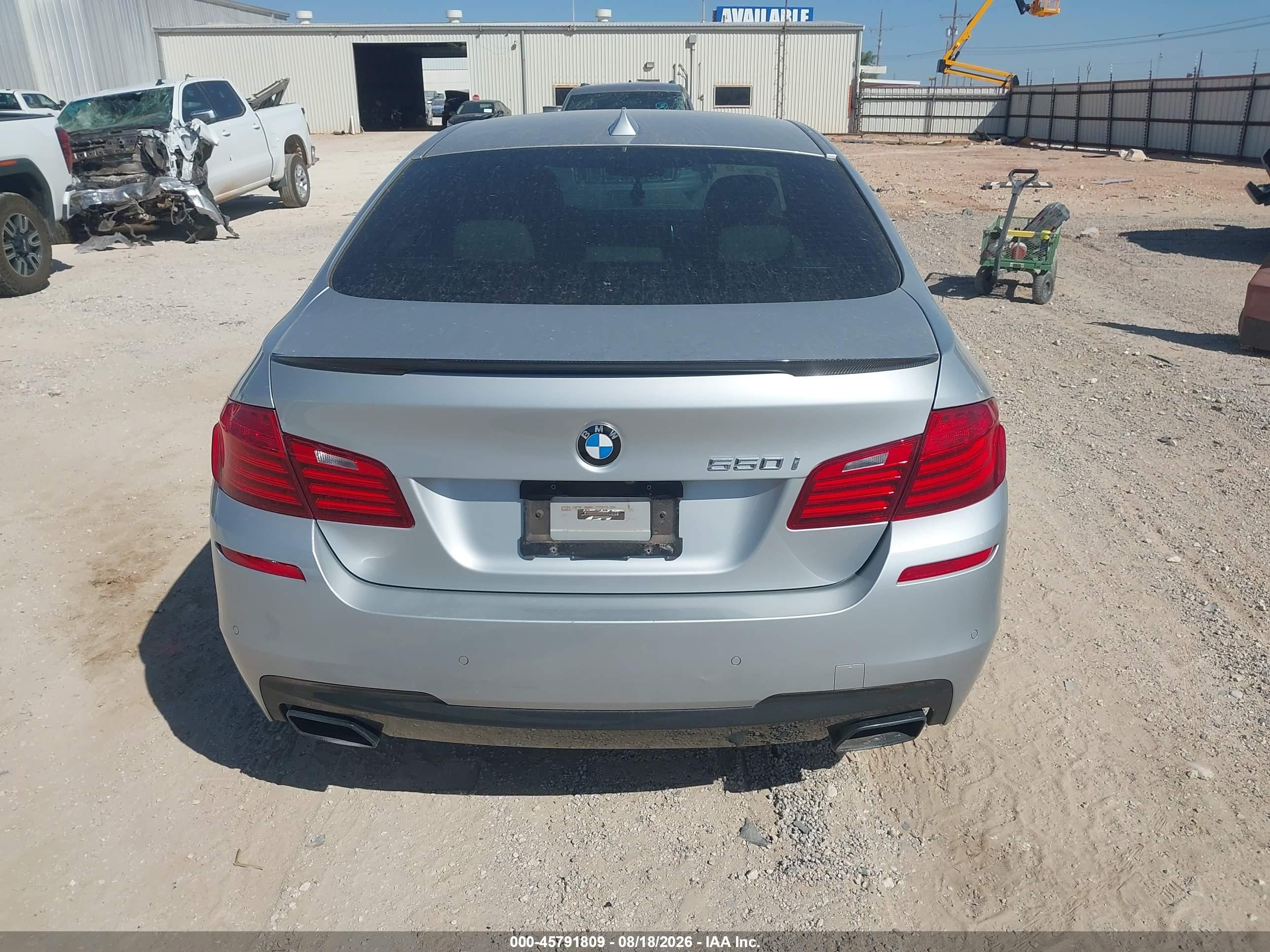 2014 Bmw 550i   Silver vin: WBAKN9C56ED000541