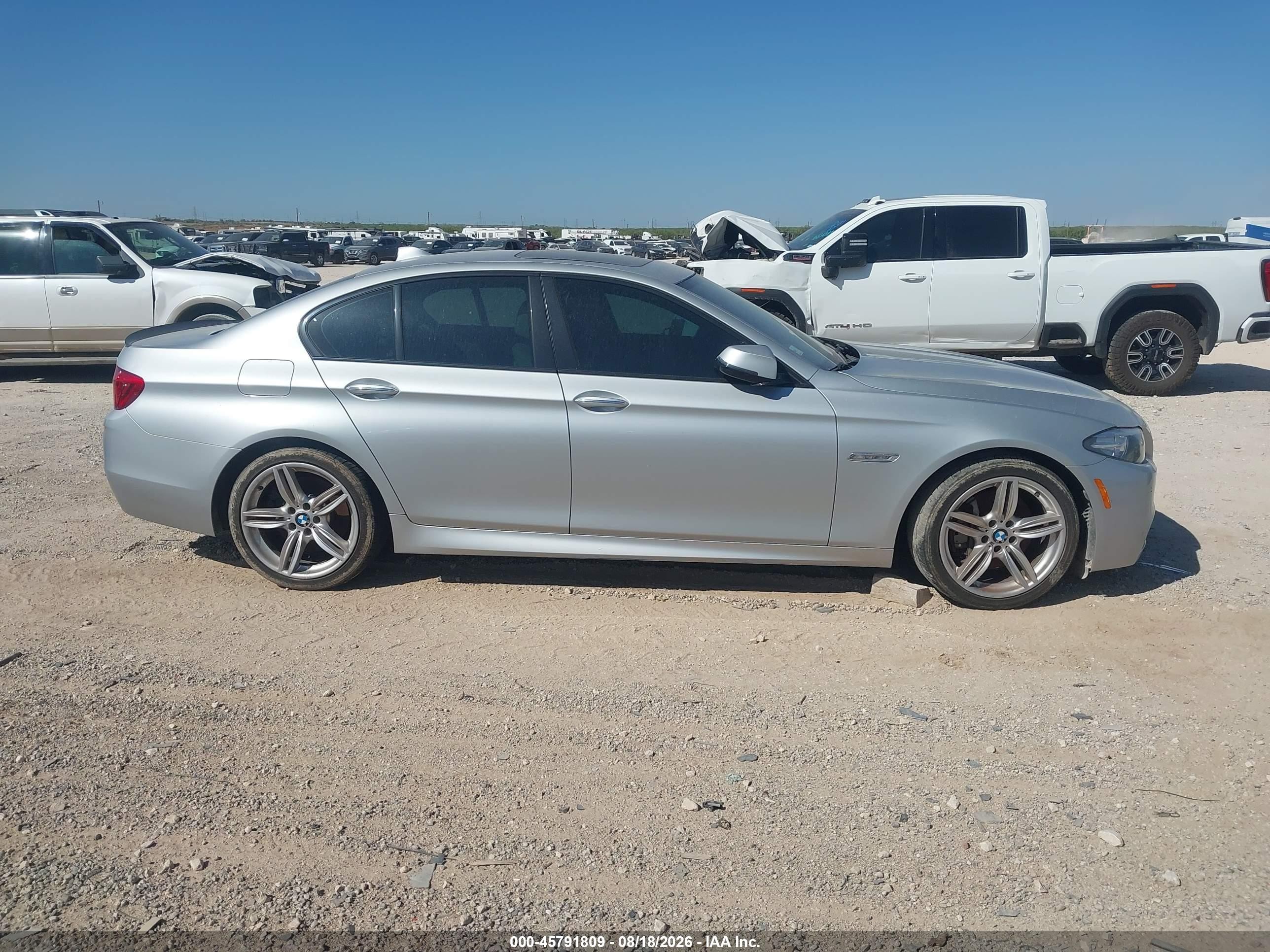 2014 Bmw 550i   Silver vin: WBAKN9C56ED000541