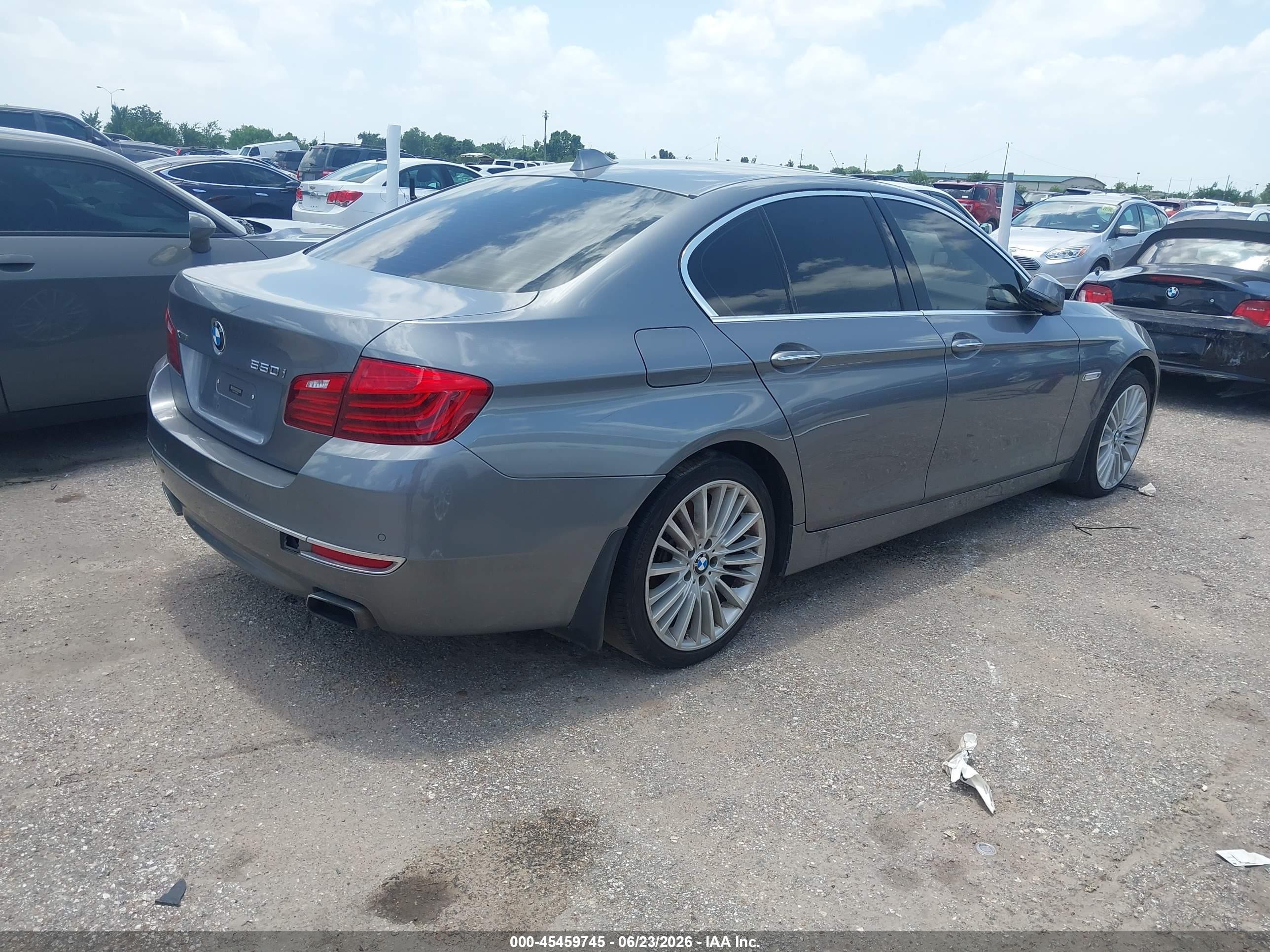 2014 Bmw 550i Xdrive Gray vin: WBAKP9C51ED692461