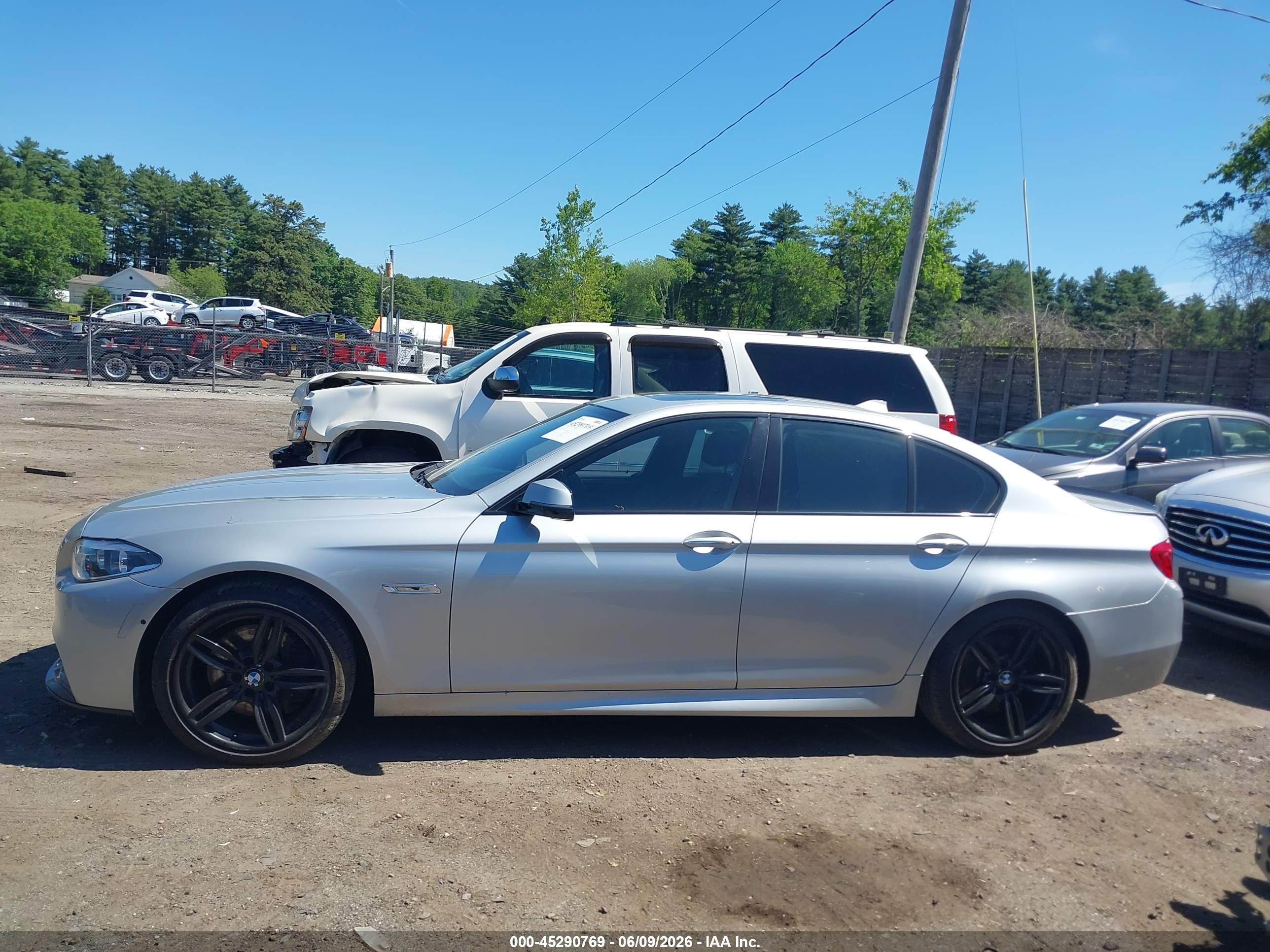 2014 Bmw 550i Xdrive Серебряный vin: WBAKP9C52ED693473