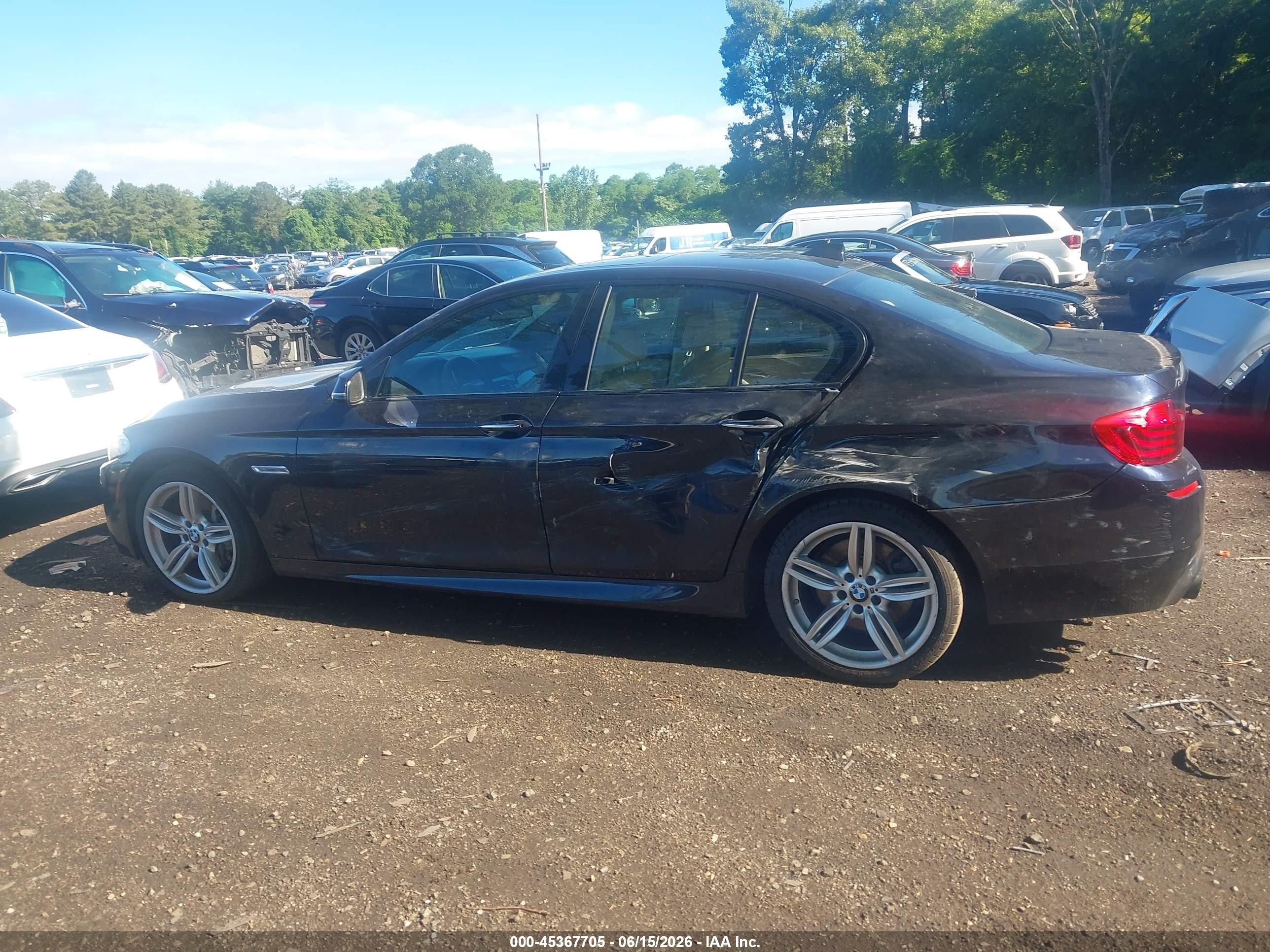 2015 Bmw 550i Xdrive Dark Blue vin: WBAKP9C54FD979634