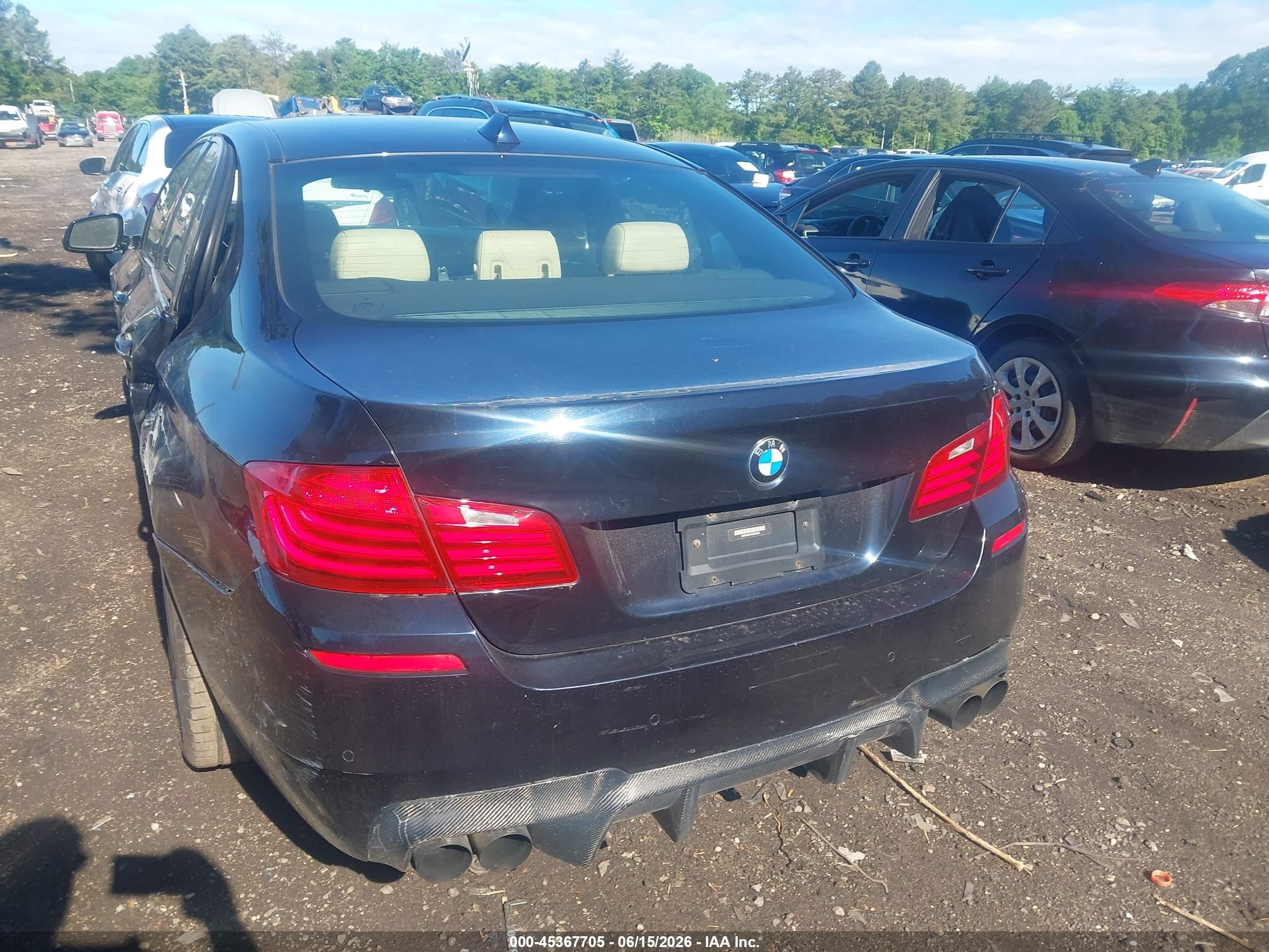 2015 Bmw 550i Xdrive Dark Blue vin: WBAKP9C54FD979634