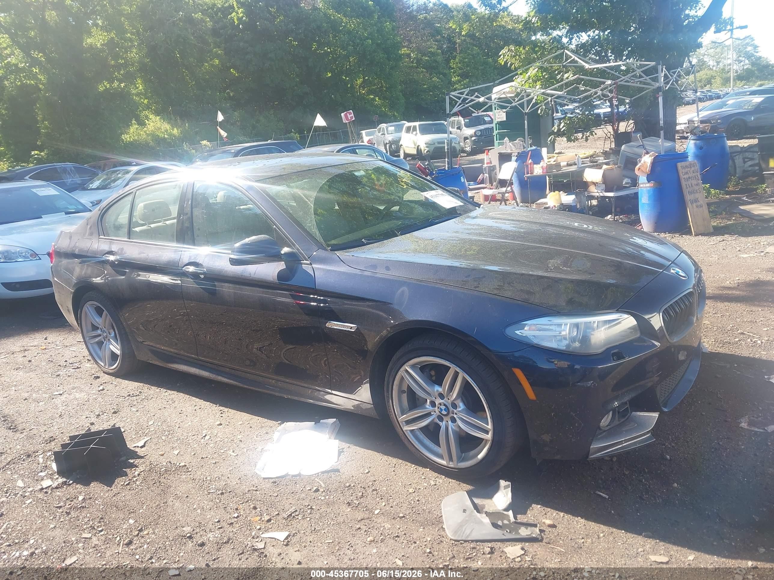 2015 Bmw 550i Xdrive Dark Blue vin: WBAKP9C54FD979634