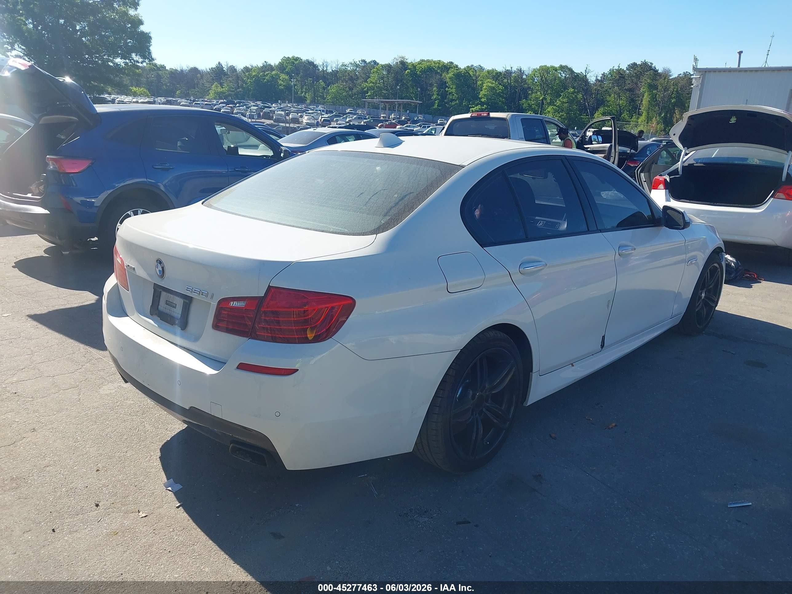 2015 Bmw 550i Xdrive White vin: WBAKP9C55FD979903