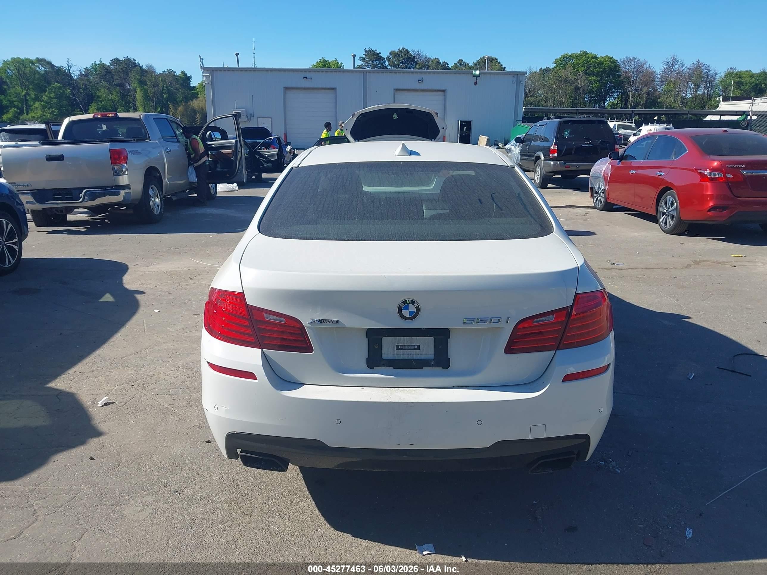 2015 Bmw 550i Xdrive White vin: WBAKP9C55FD979903