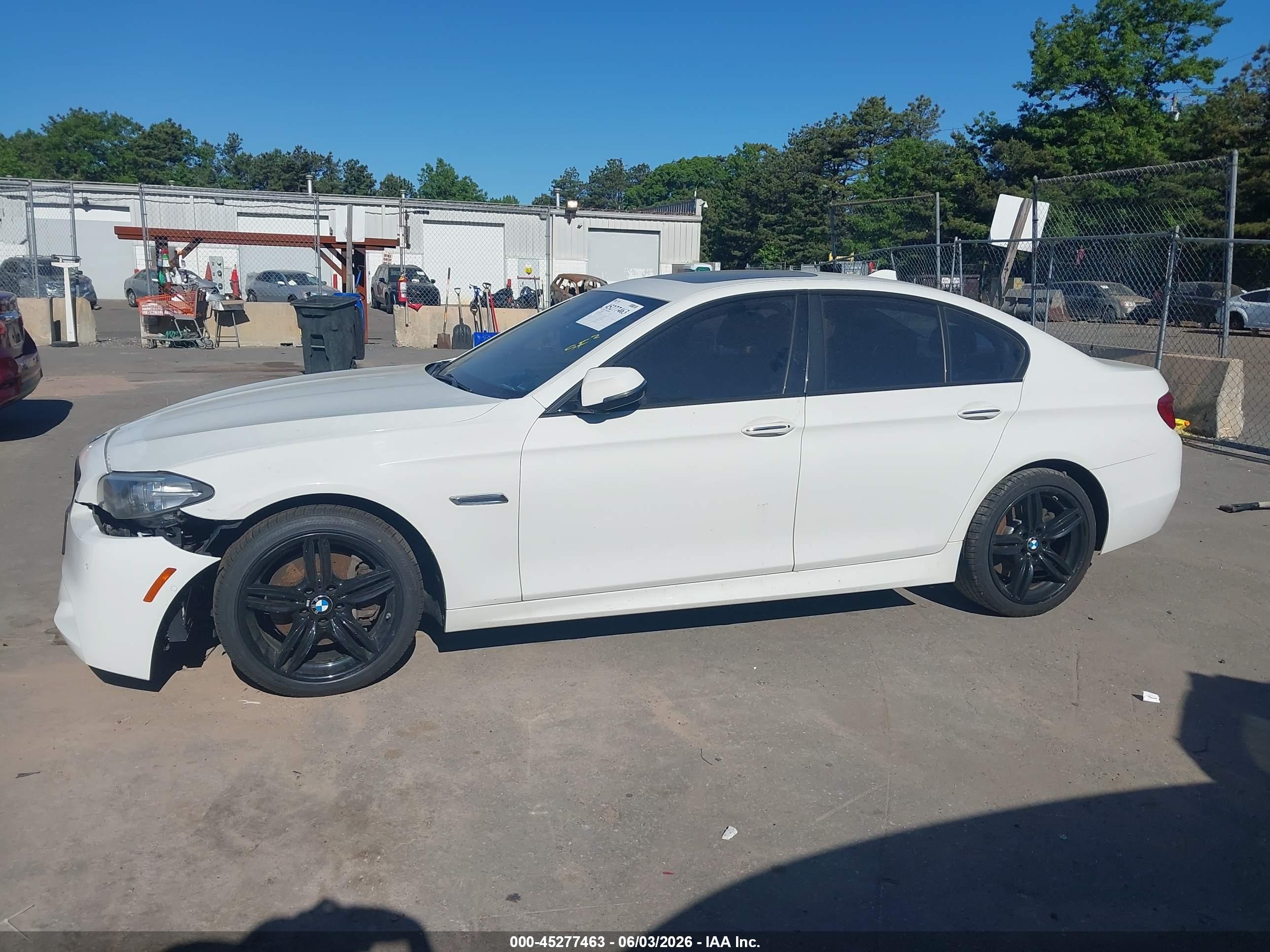 2015 Bmw 550i Xdrive White vin: WBAKP9C55FD979903