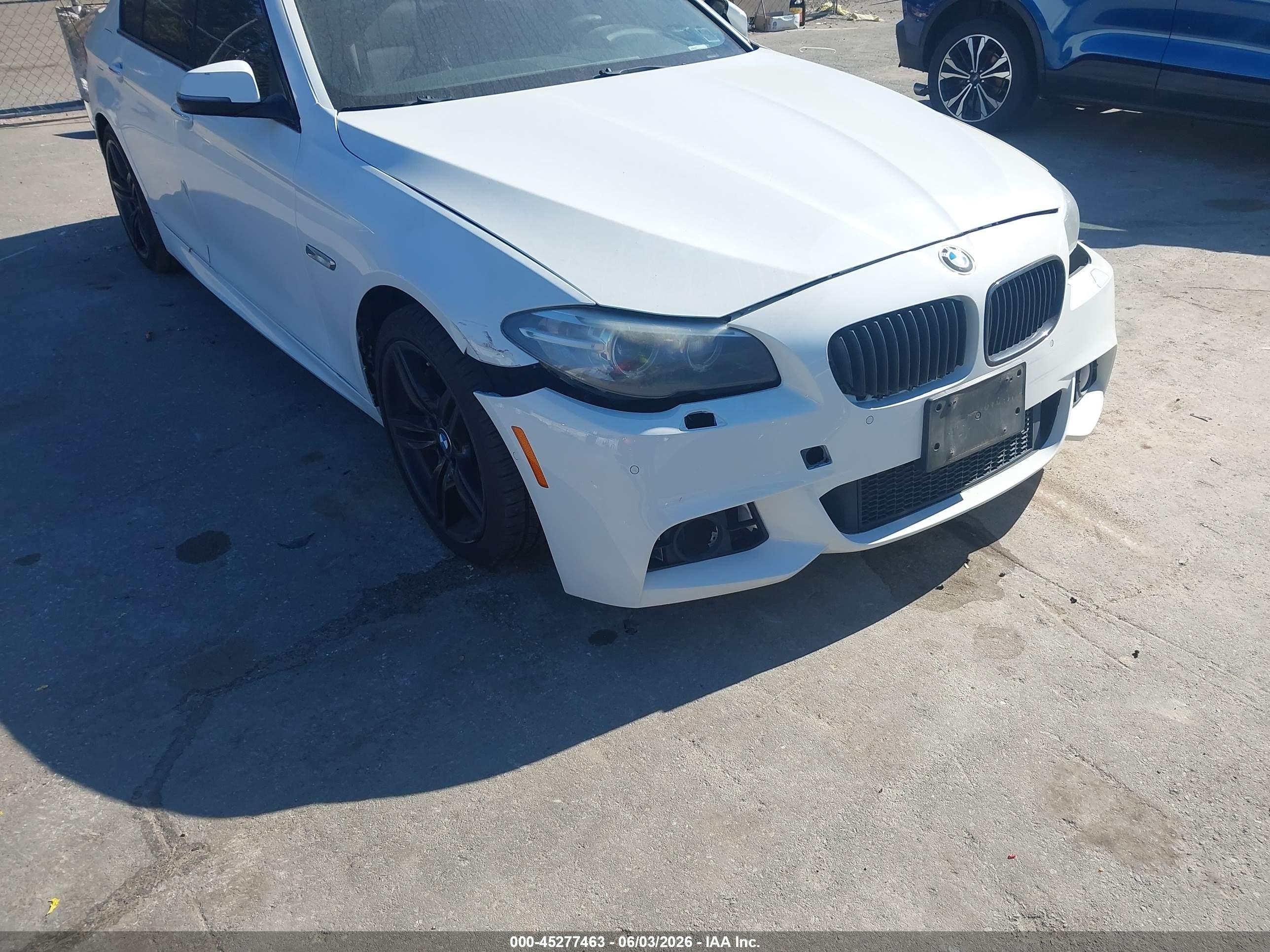 2015 Bmw 550i Xdrive White vin: WBAKP9C55FD979903