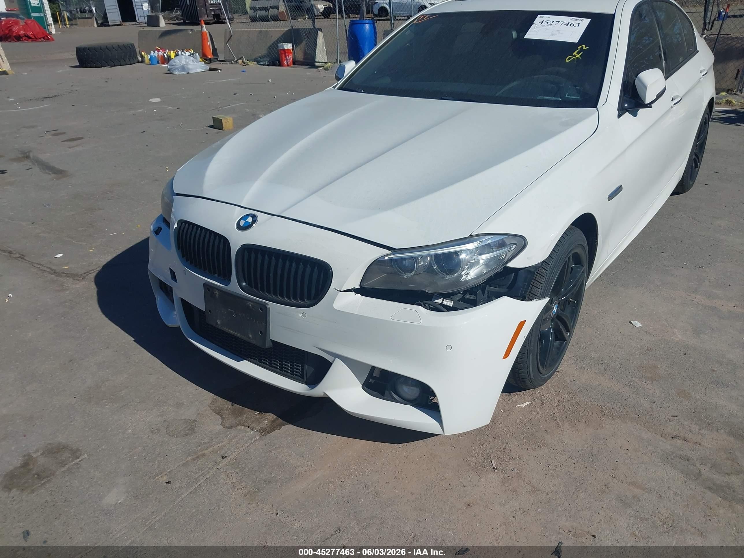 2015 Bmw 550i Xdrive White vin: WBAKP9C55FD979903