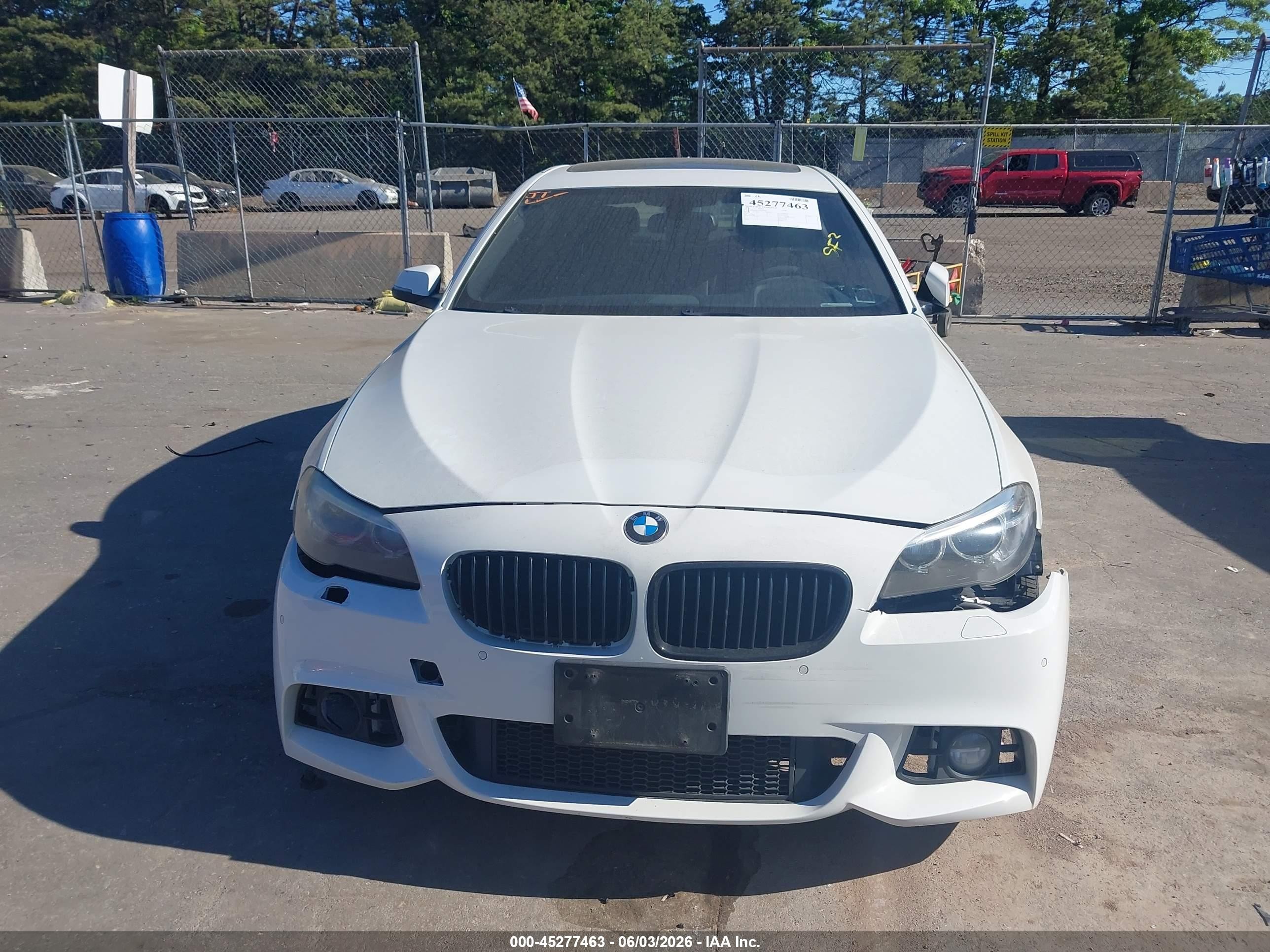 2015 Bmw 550i Xdrive White vin: WBAKP9C55FD979903