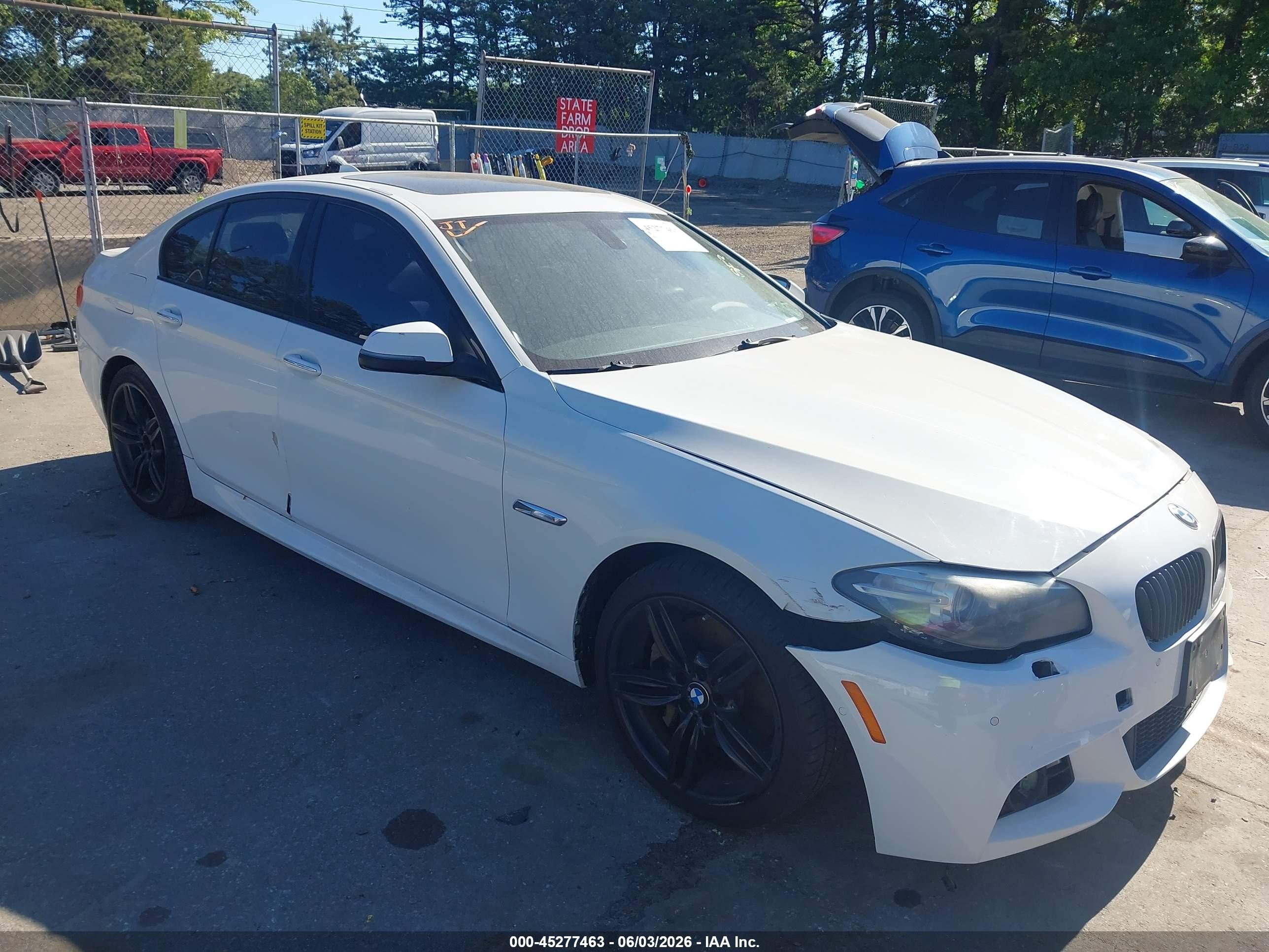 2015 Bmw 550i Xdrive White vin: WBAKP9C55FD979903