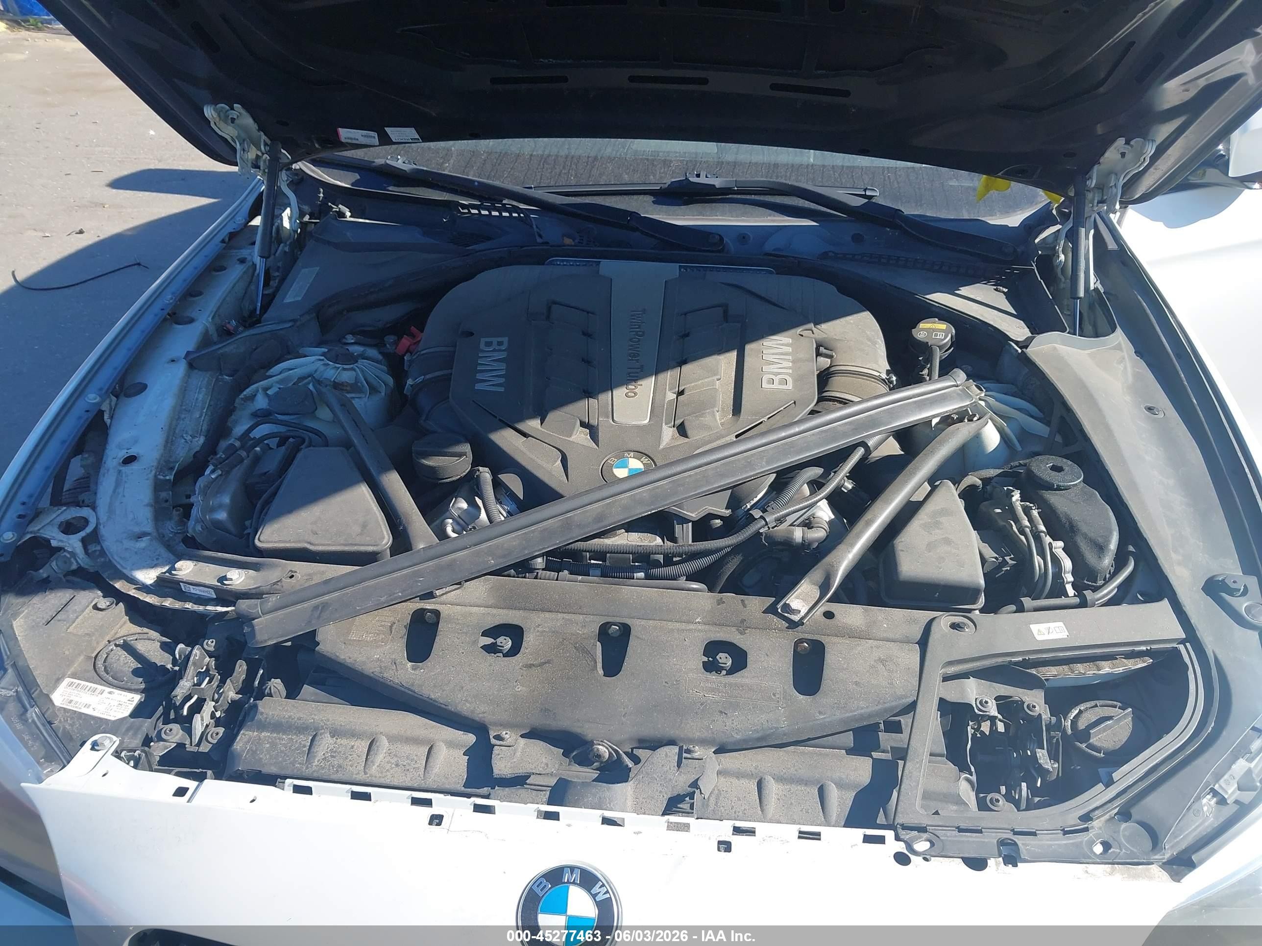2015 Bmw 550i Xdrive White vin: WBAKP9C55FD979903