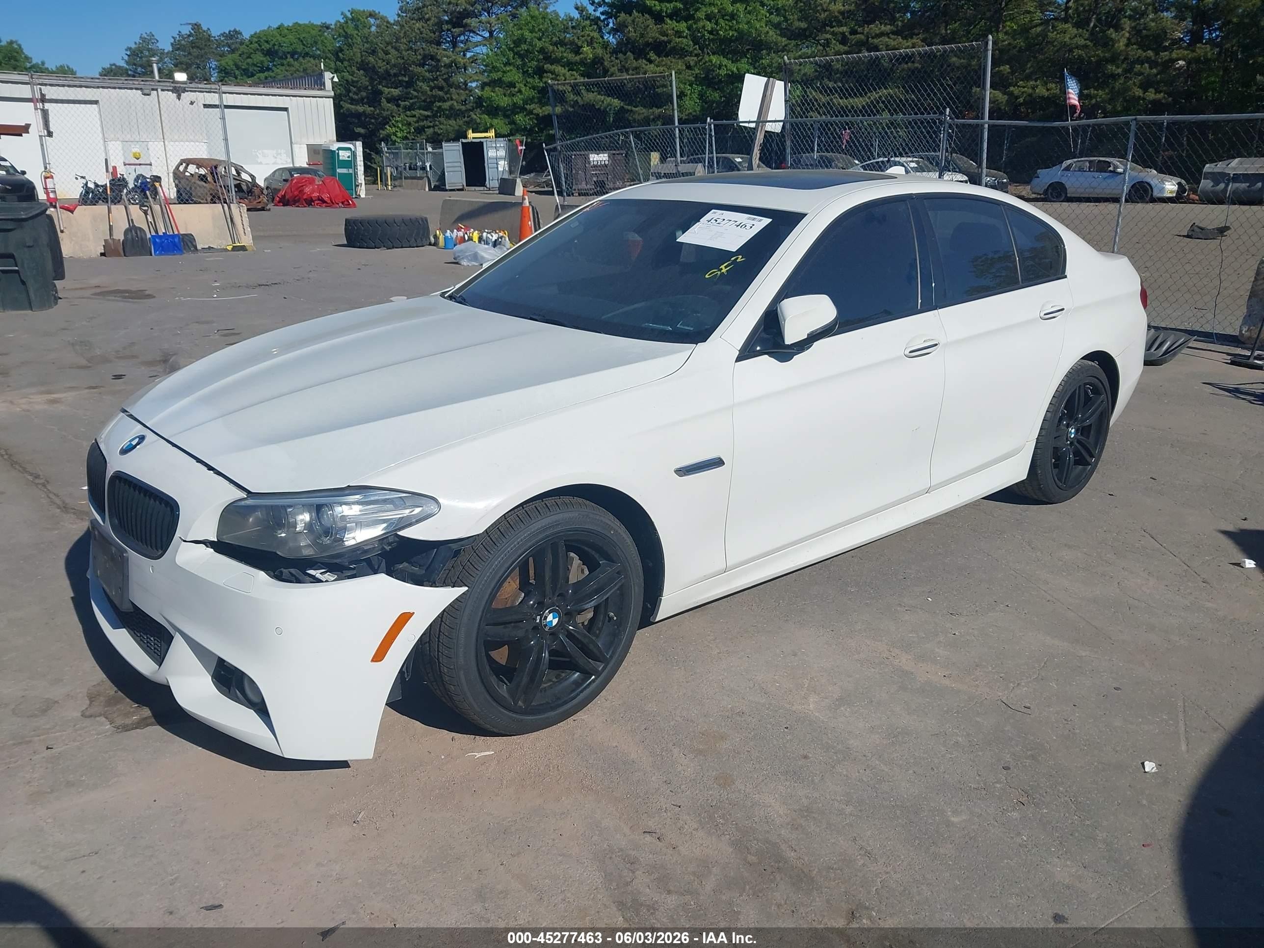 2015 Bmw 550i Xdrive White vin: WBAKP9C55FD979903