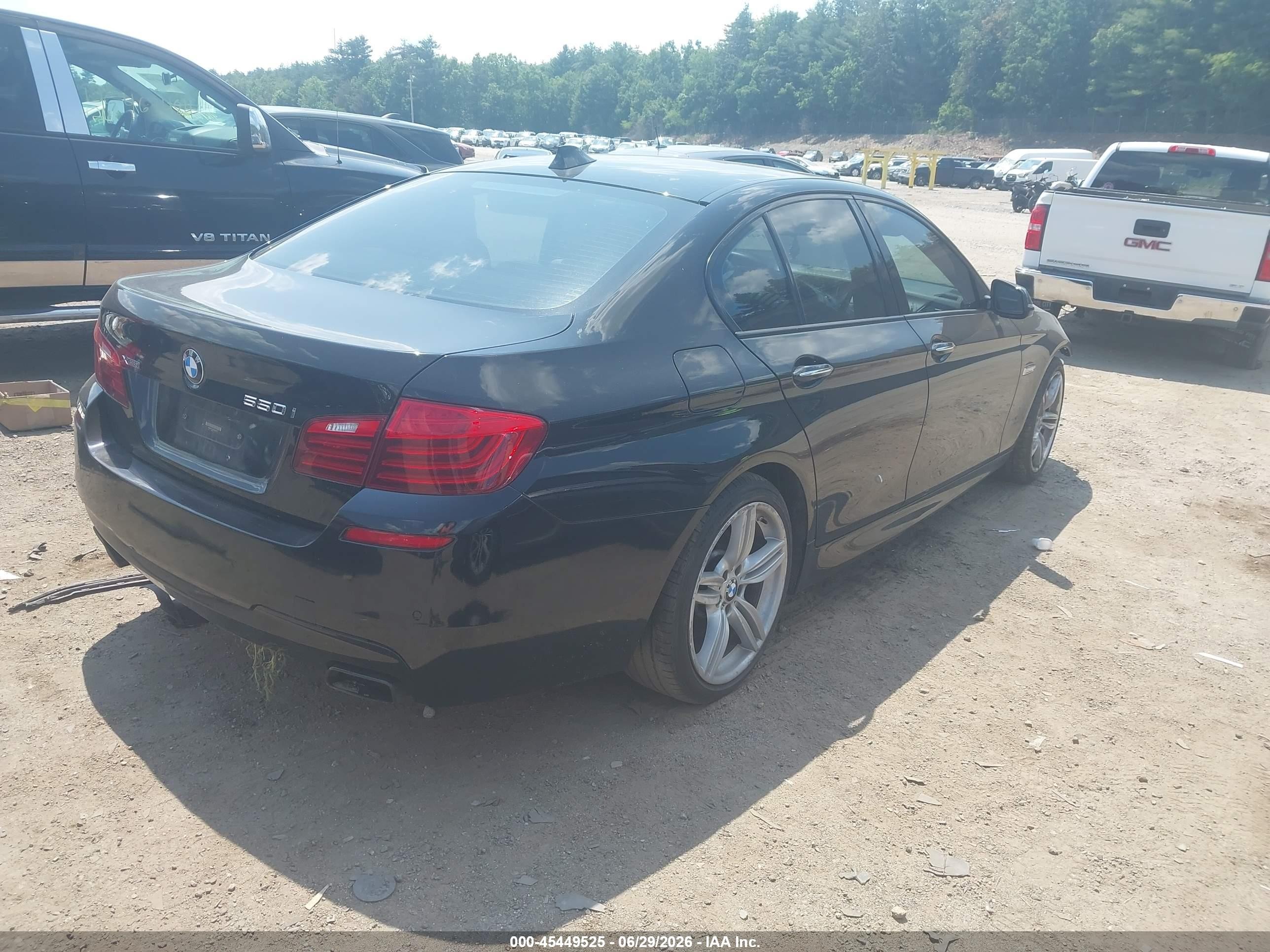 2014 Bmw 550i Xdrive Black vin: WBAKP9C56ED693167