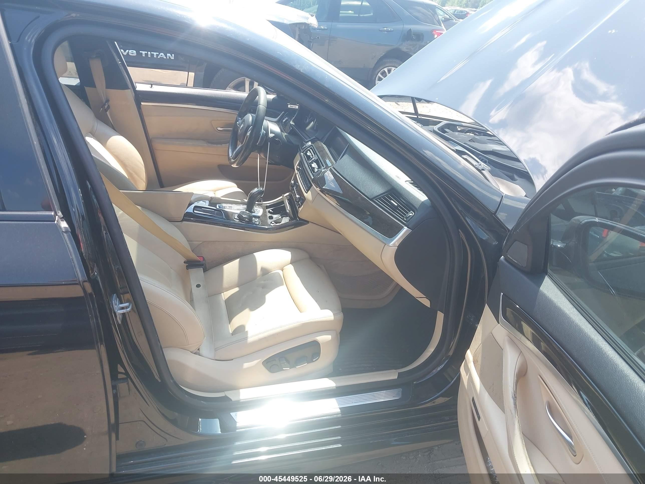 2014 Bmw 550i Xdrive Black vin: WBAKP9C56ED693167