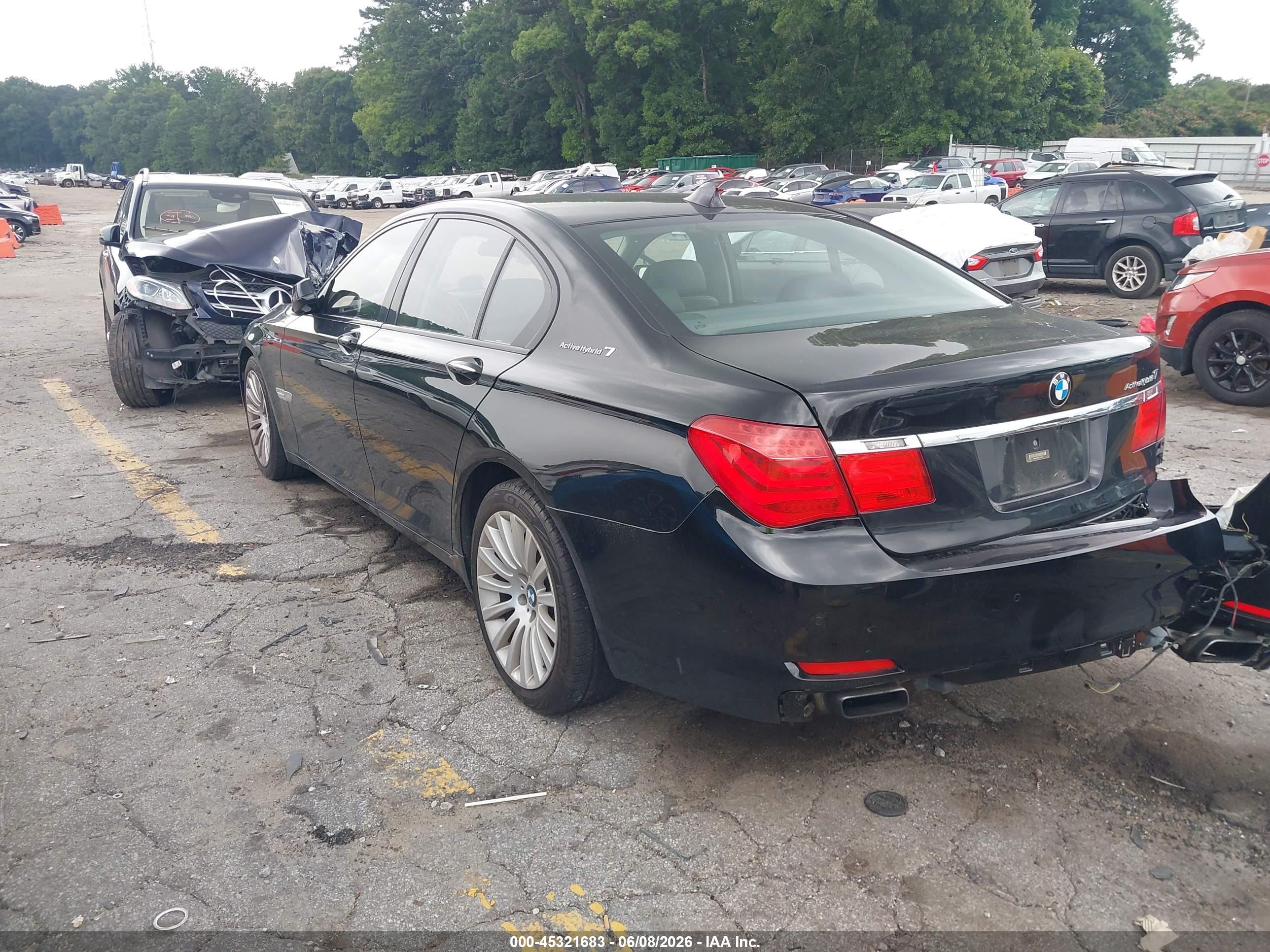 2012 Bmw Activehybrid 750 Черный vin: WBAKX6C56CC197173