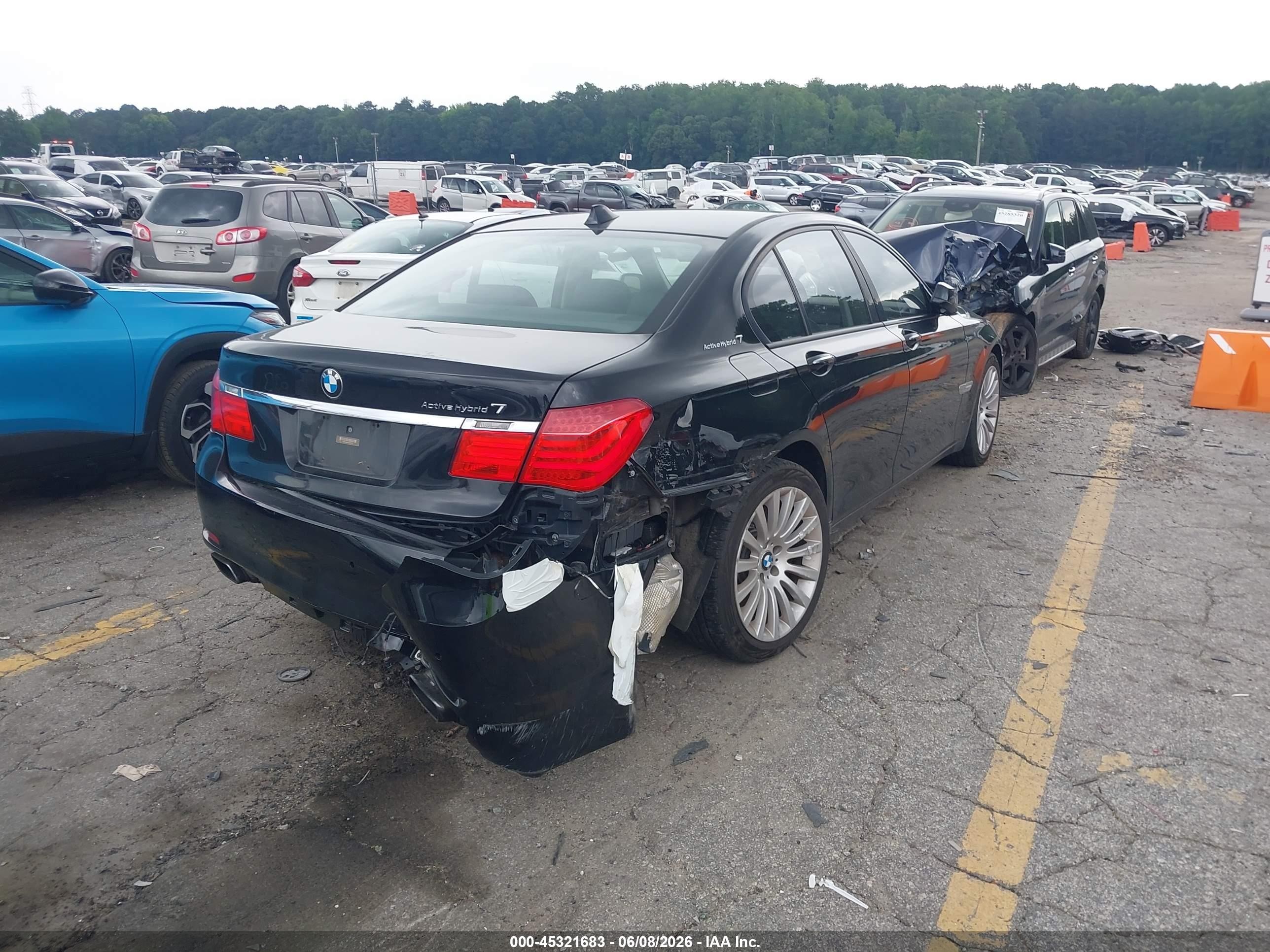 2012 Bmw Activehybrid 750 Черный vin: WBAKX6C56CC197173