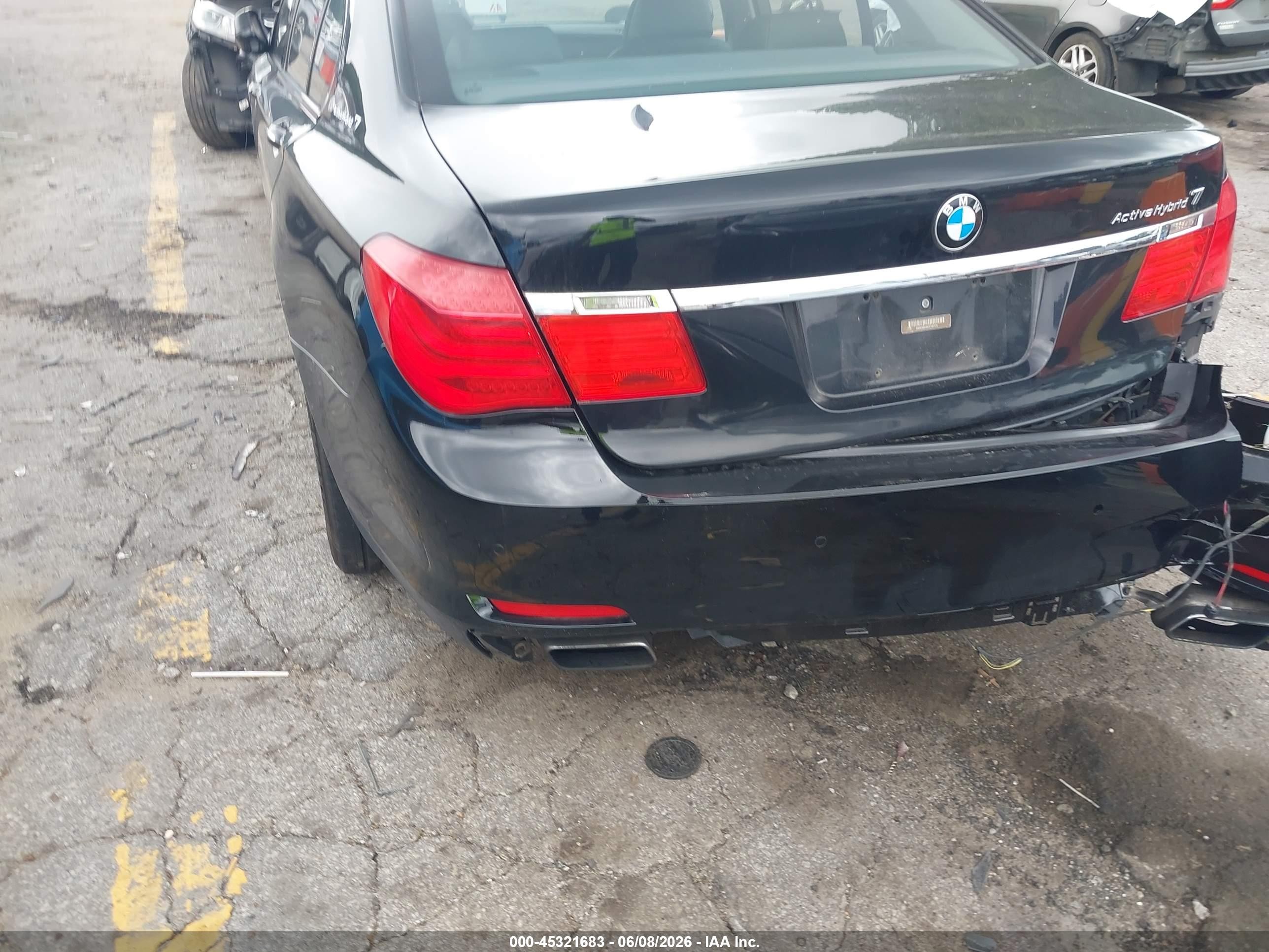 2012 Bmw Activehybrid 750 Черный vin: WBAKX6C56CC197173