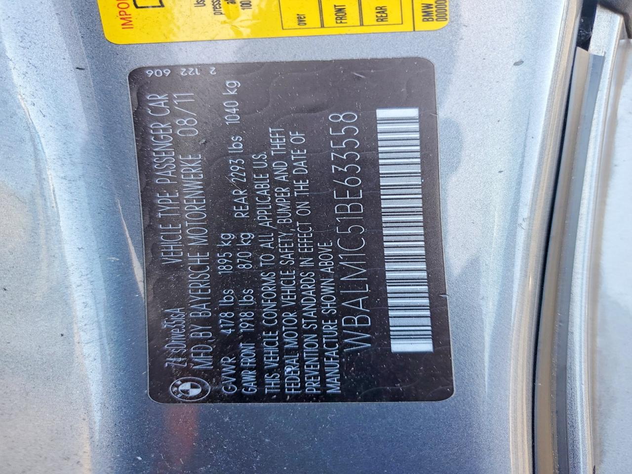 2011 Bmw Z4 Sdrive35is Серый vin: WBALM1C51BE633558