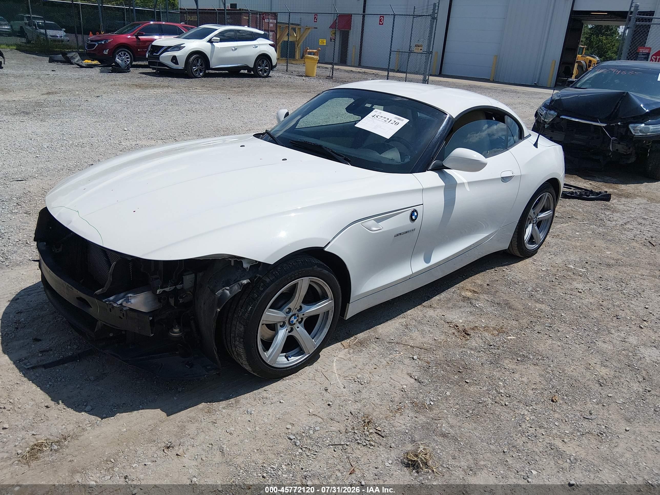 2011 Bmw Z4 Sdrive30i White vin: WBALM5C52BE378846
