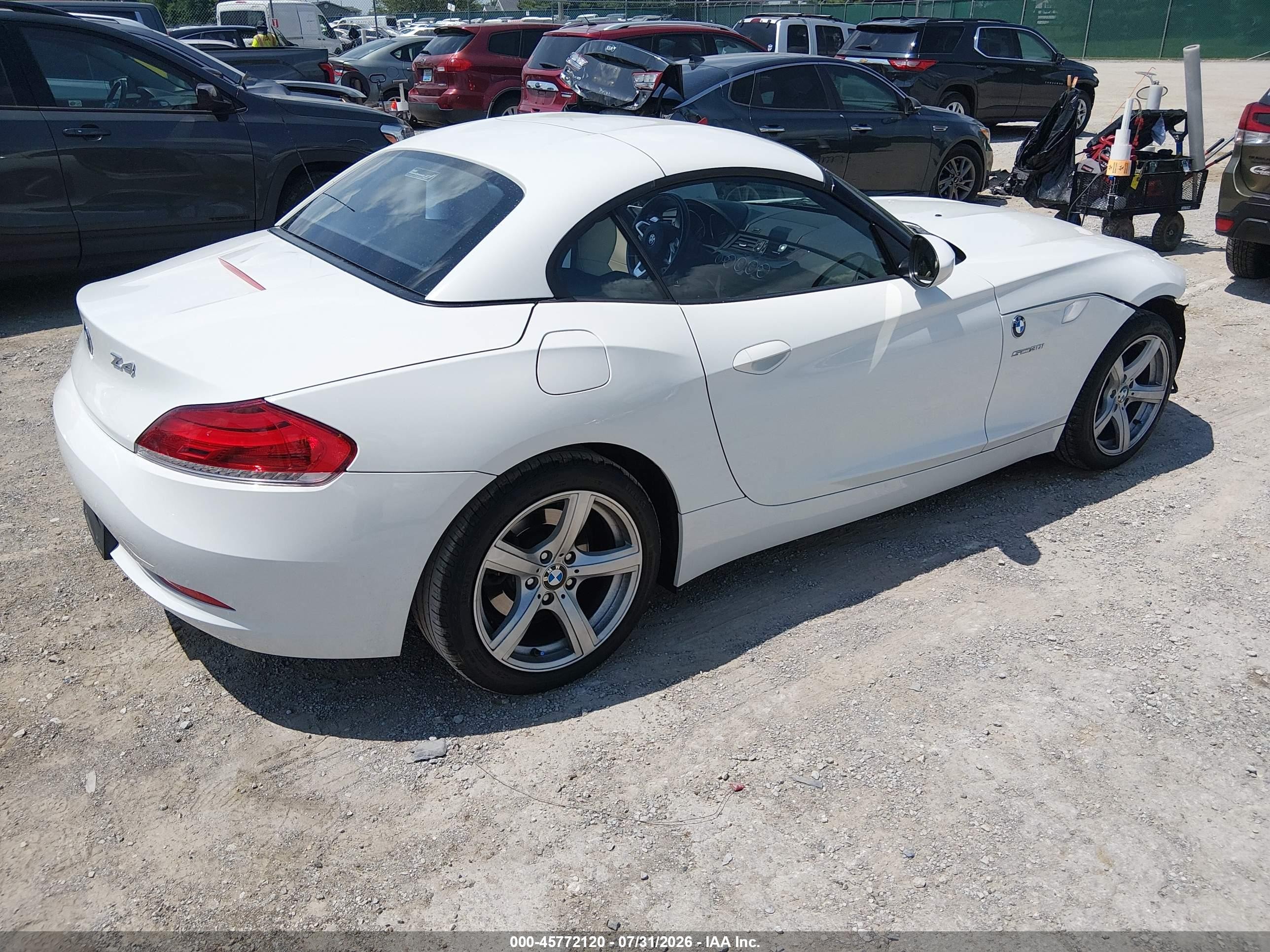 2011 Bmw Z4 Sdrive30i White vin: WBALM5C52BE378846