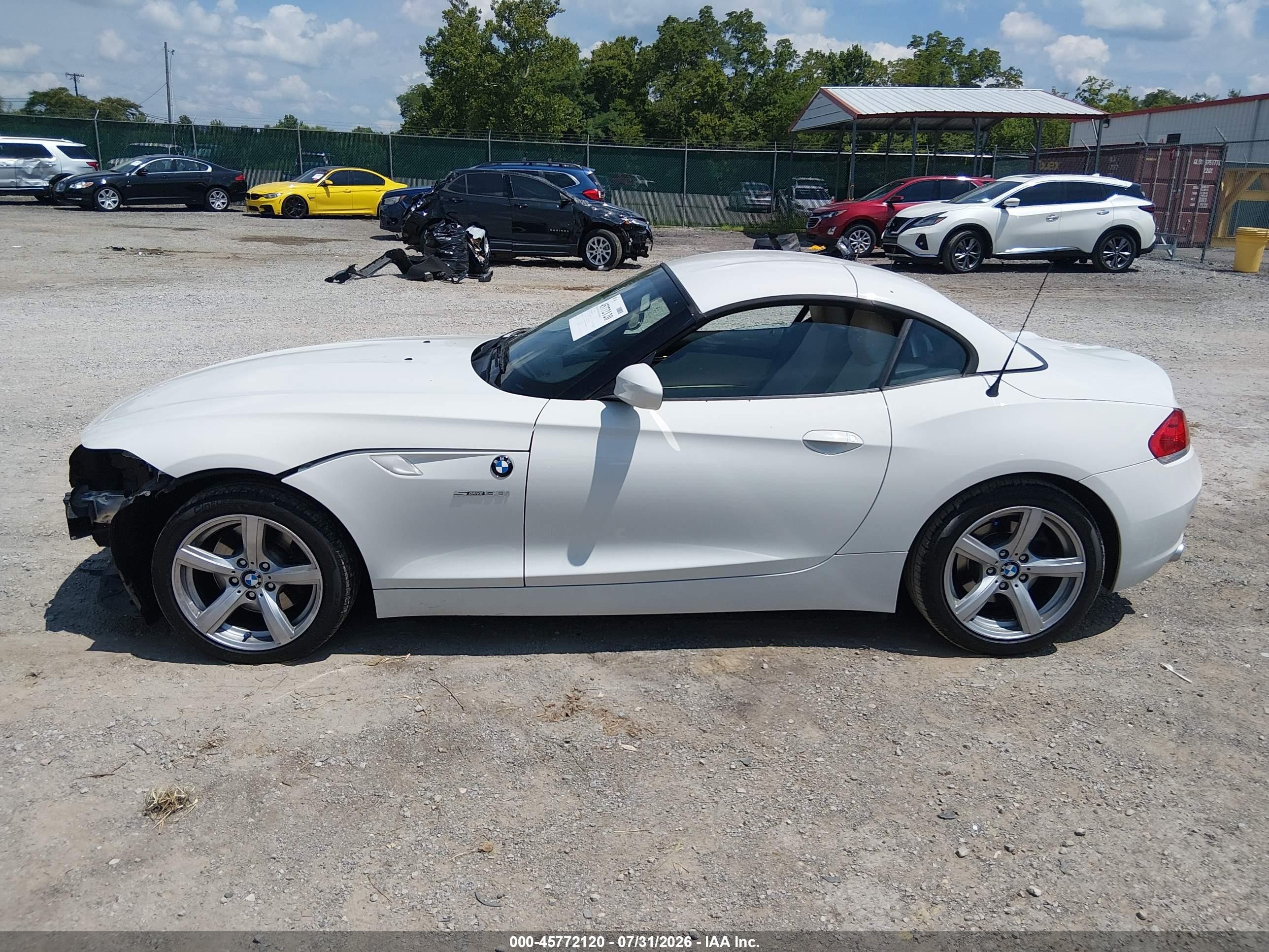 2011 Bmw Z4 Sdrive30i White vin: WBALM5C52BE378846