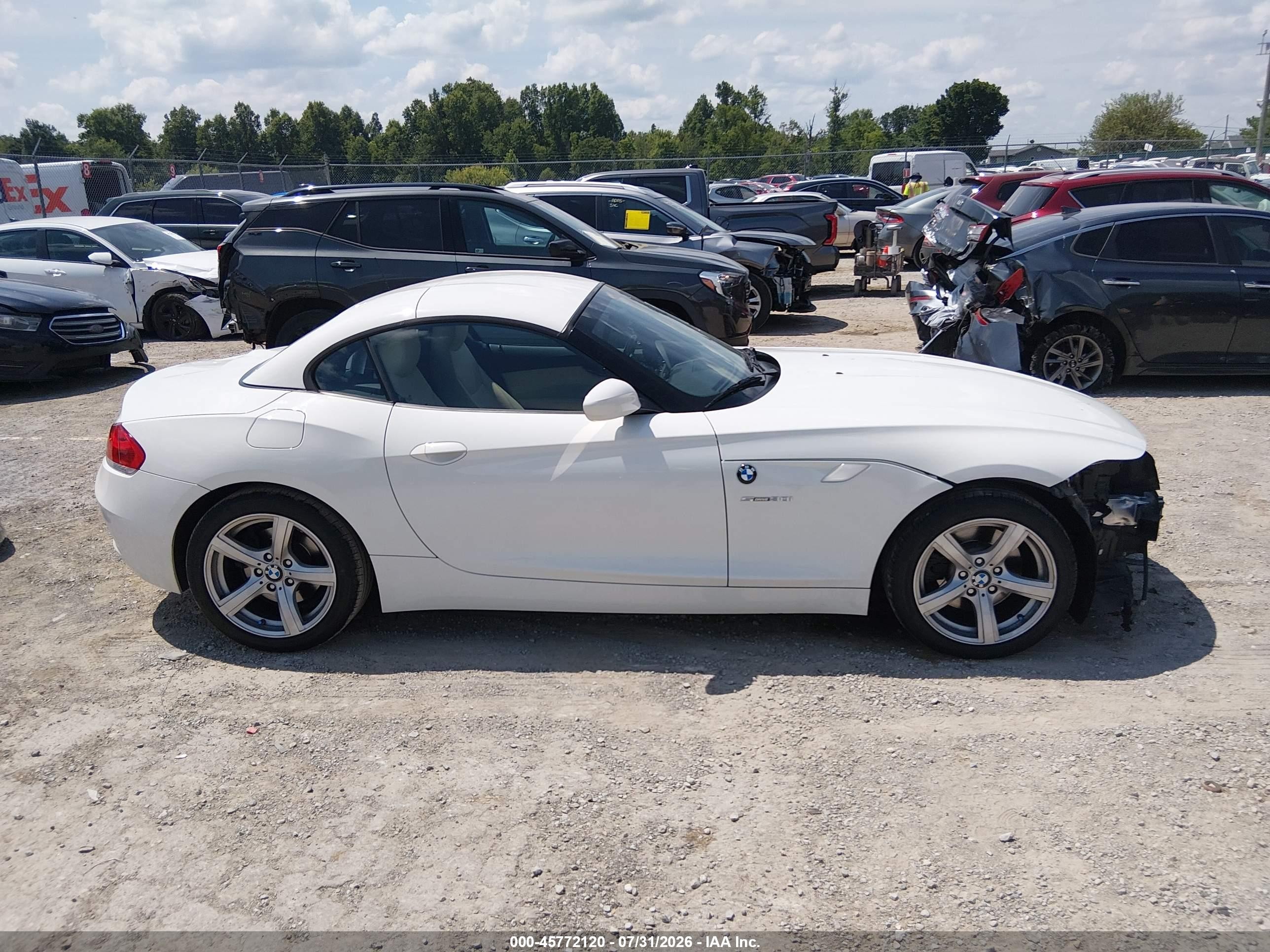 2011 Bmw Z4 Sdrive30i White vin: WBALM5C52BE378846