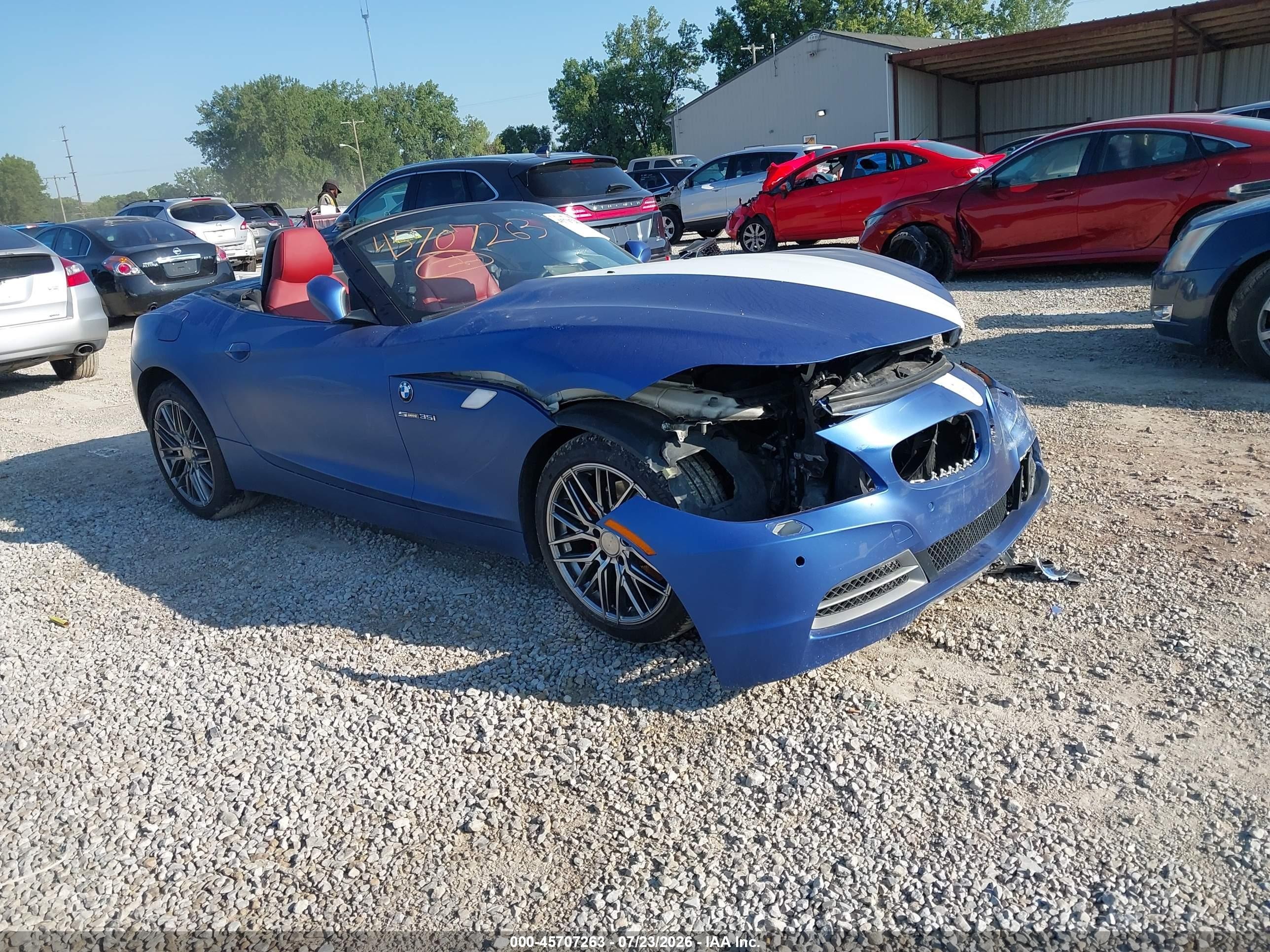 2009 Bmw Z4 Sdrive35i Blue vin: WBALM73539E351175