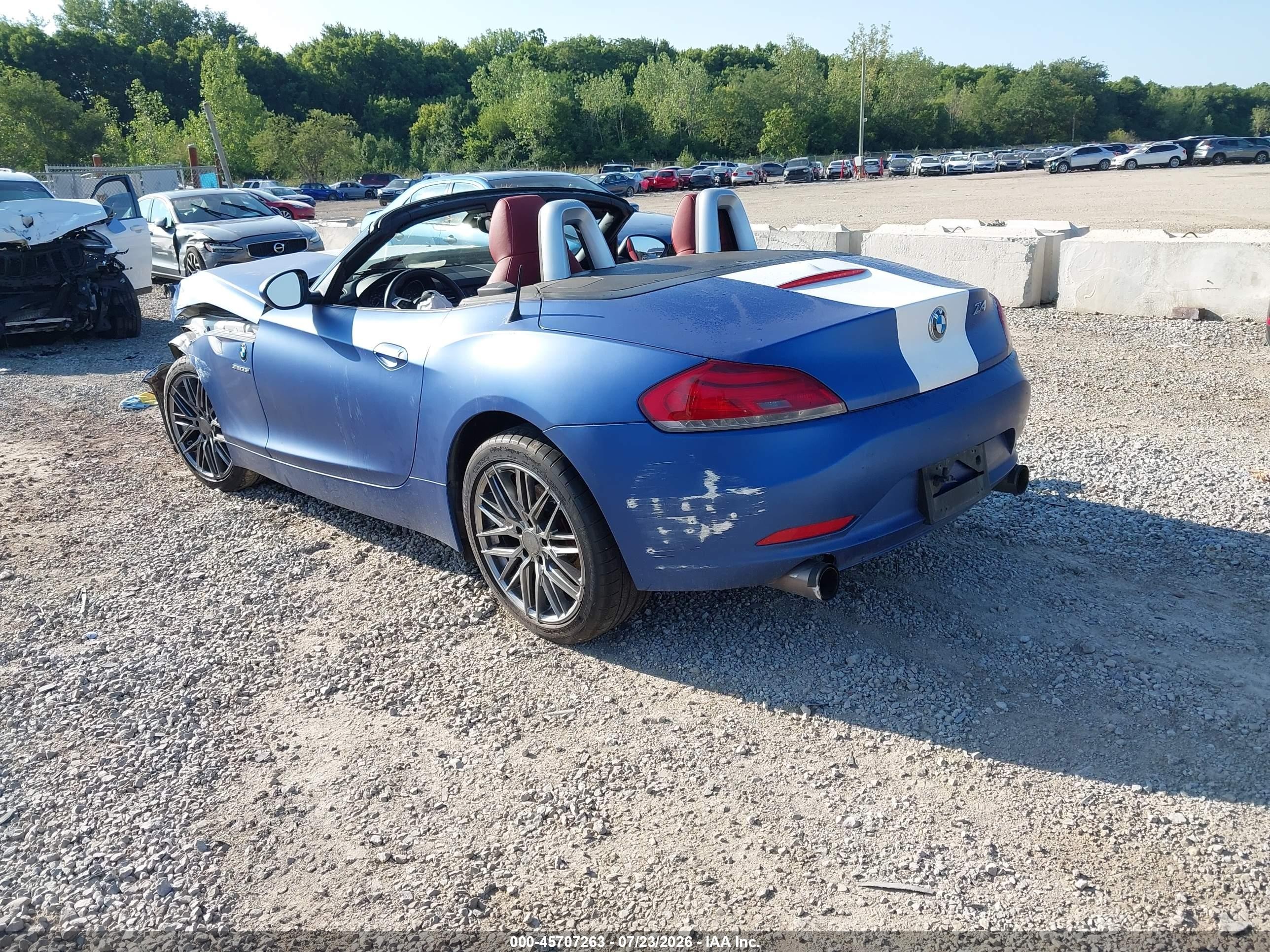 2009 Bmw Z4 Sdrive35i Blue vin: WBALM73539E351175