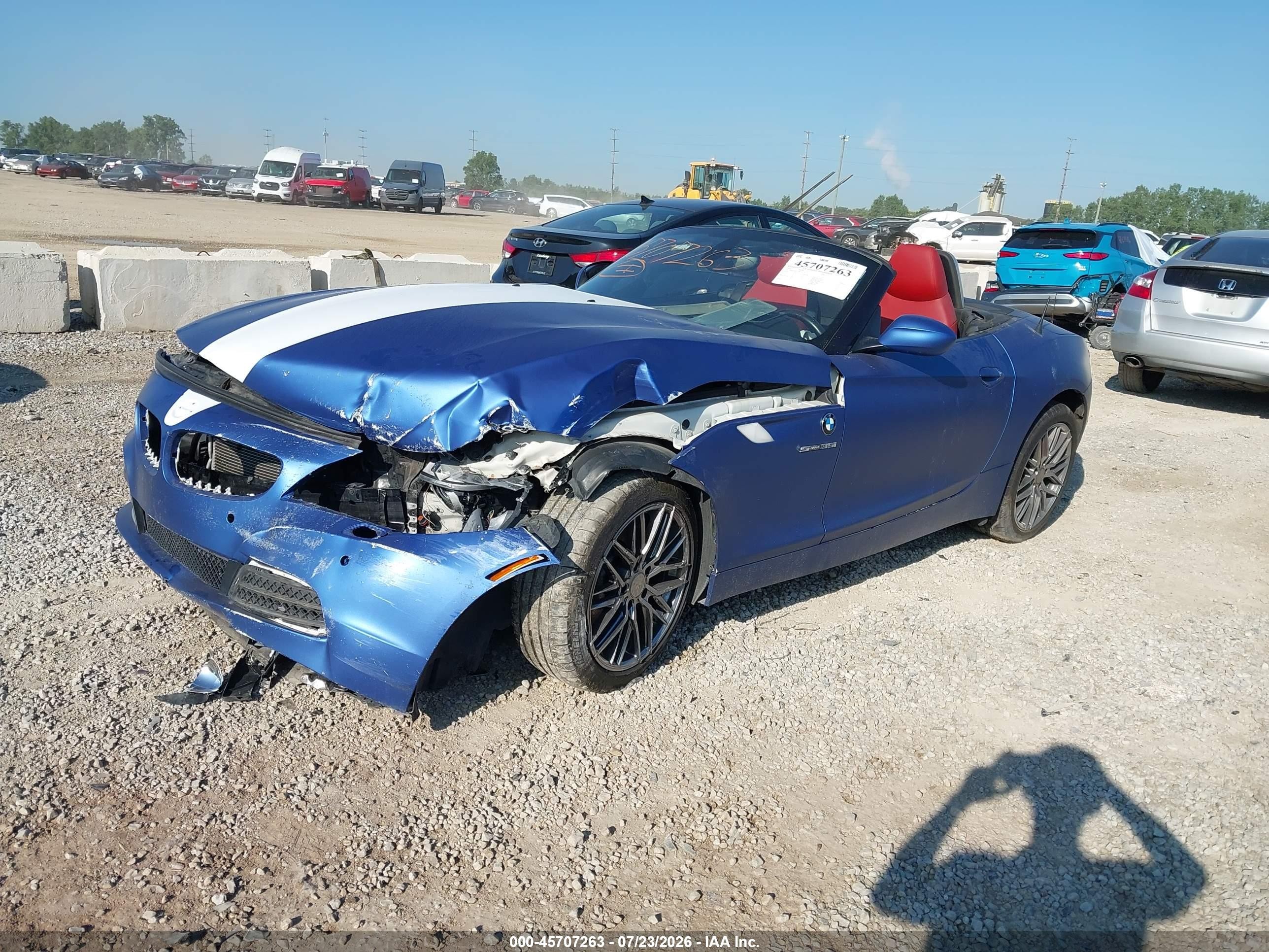 2009 Bmw Z4 Sdrive35i Blue vin: WBALM73539E351175