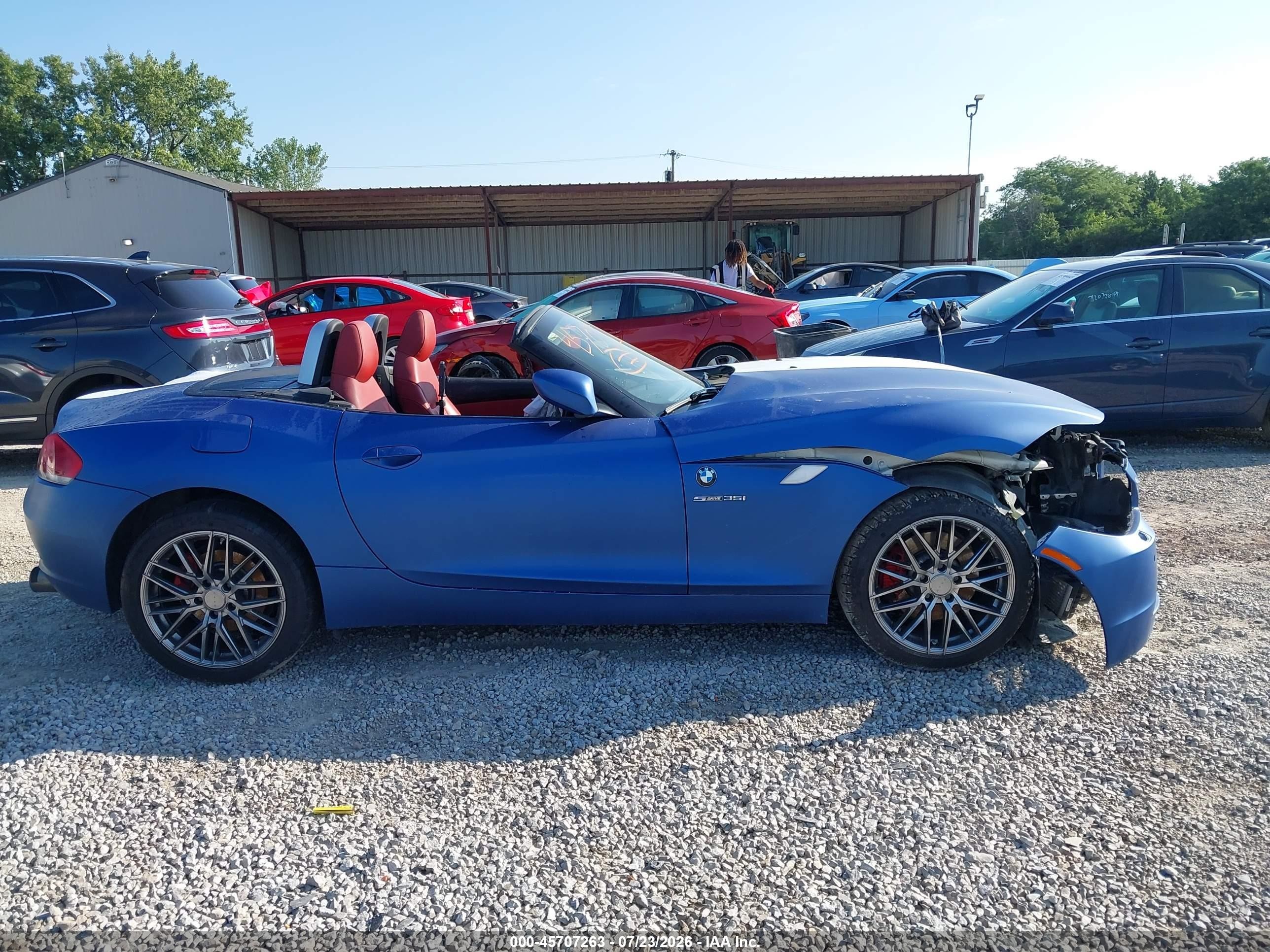 2009 Bmw Z4 Sdrive35i Blue vin: WBALM73539E351175