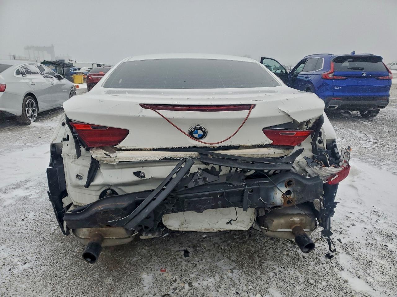 2013 Bmw 640 I White vin: WBALW3C50DC892370