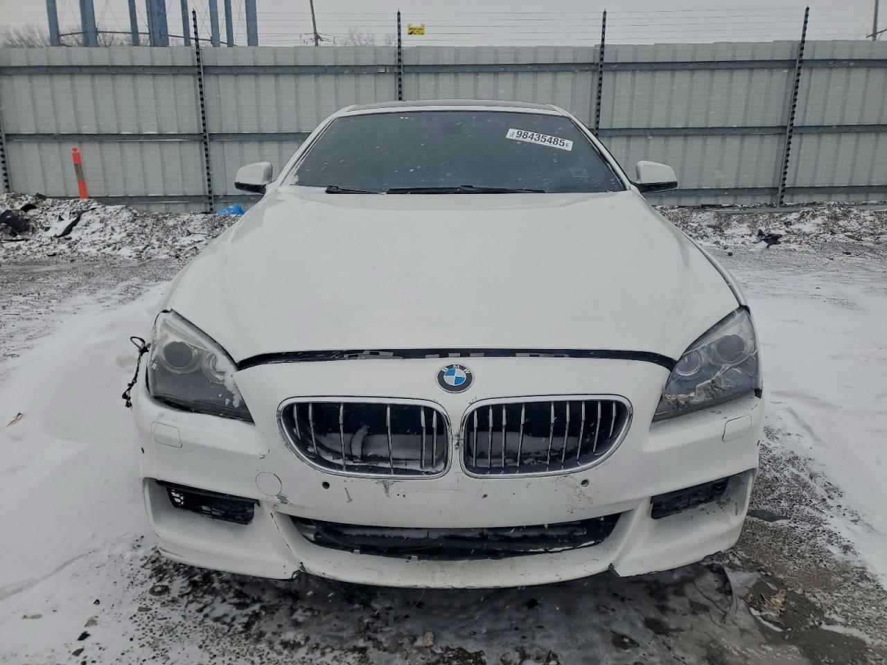 2013 Bmw 640 I White vin: WBALW3C50DC892370