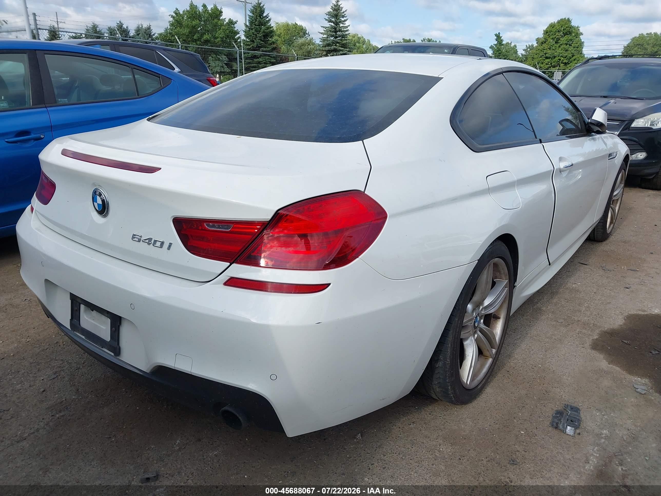 2013 Bmw 640i   Белый vin: WBALW3C50DC892529