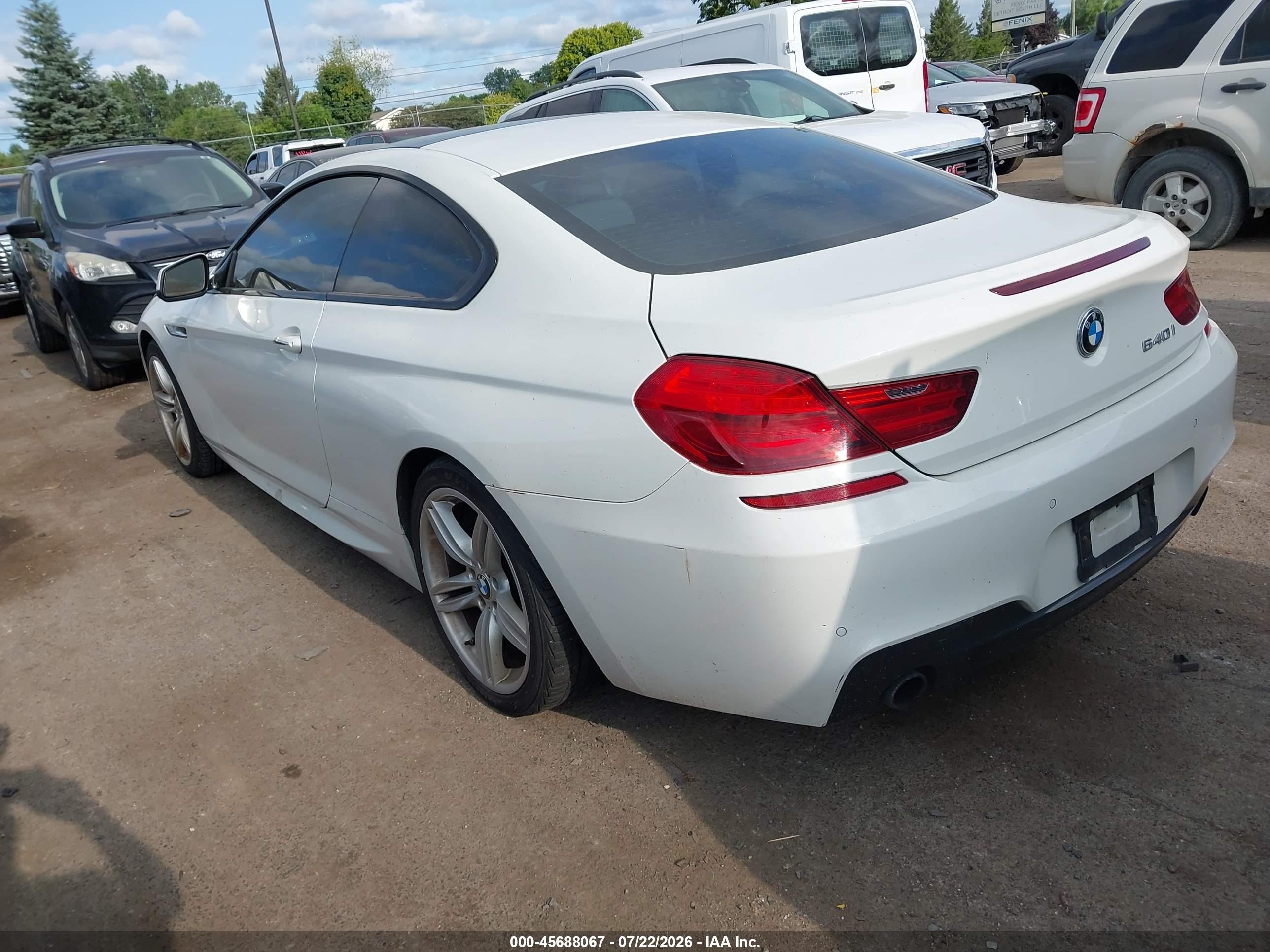 2013 Bmw 640i   Белый vin: WBALW3C50DC892529