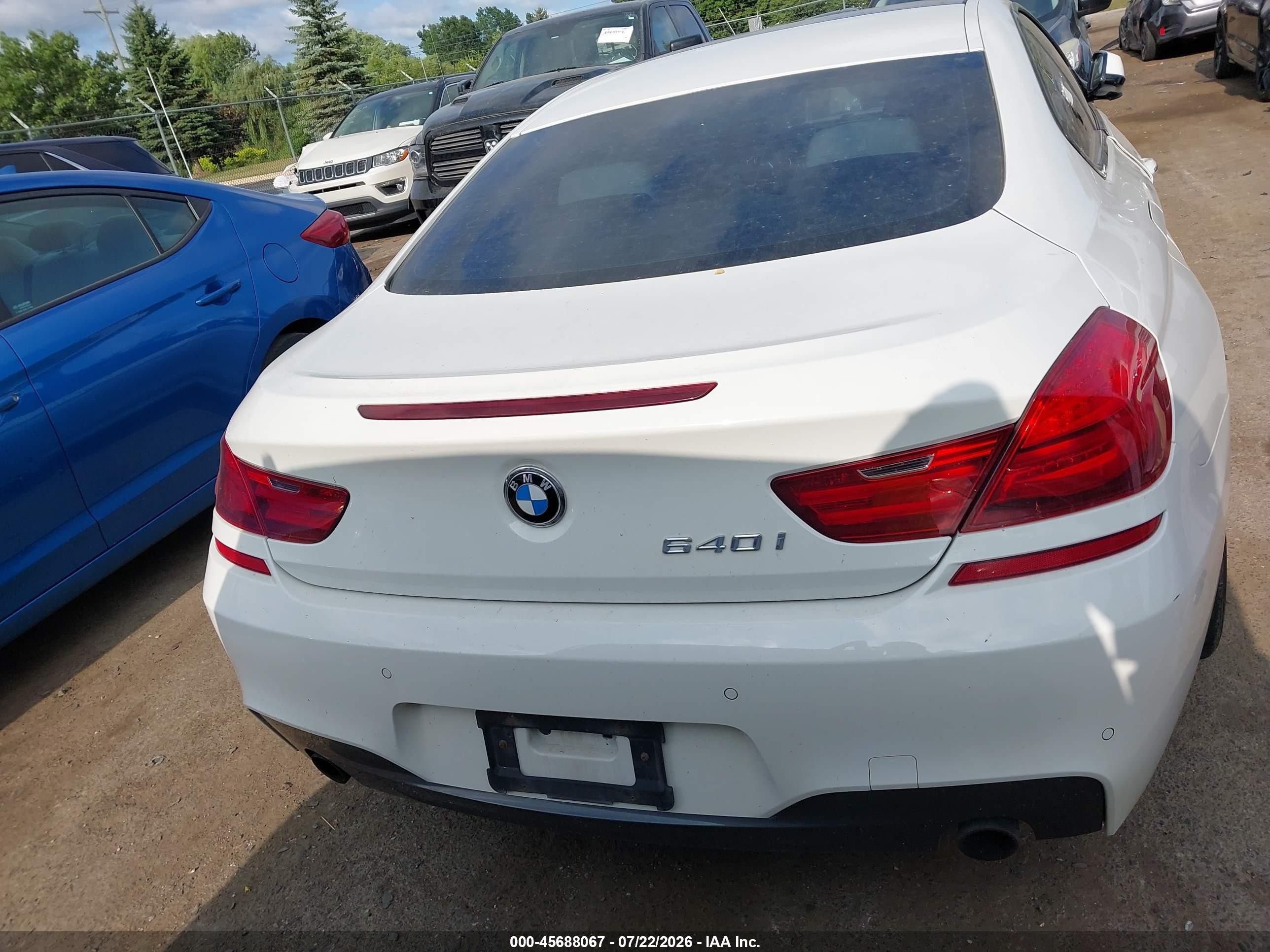 2013 Bmw 640i   Белый vin: WBALW3C50DC892529