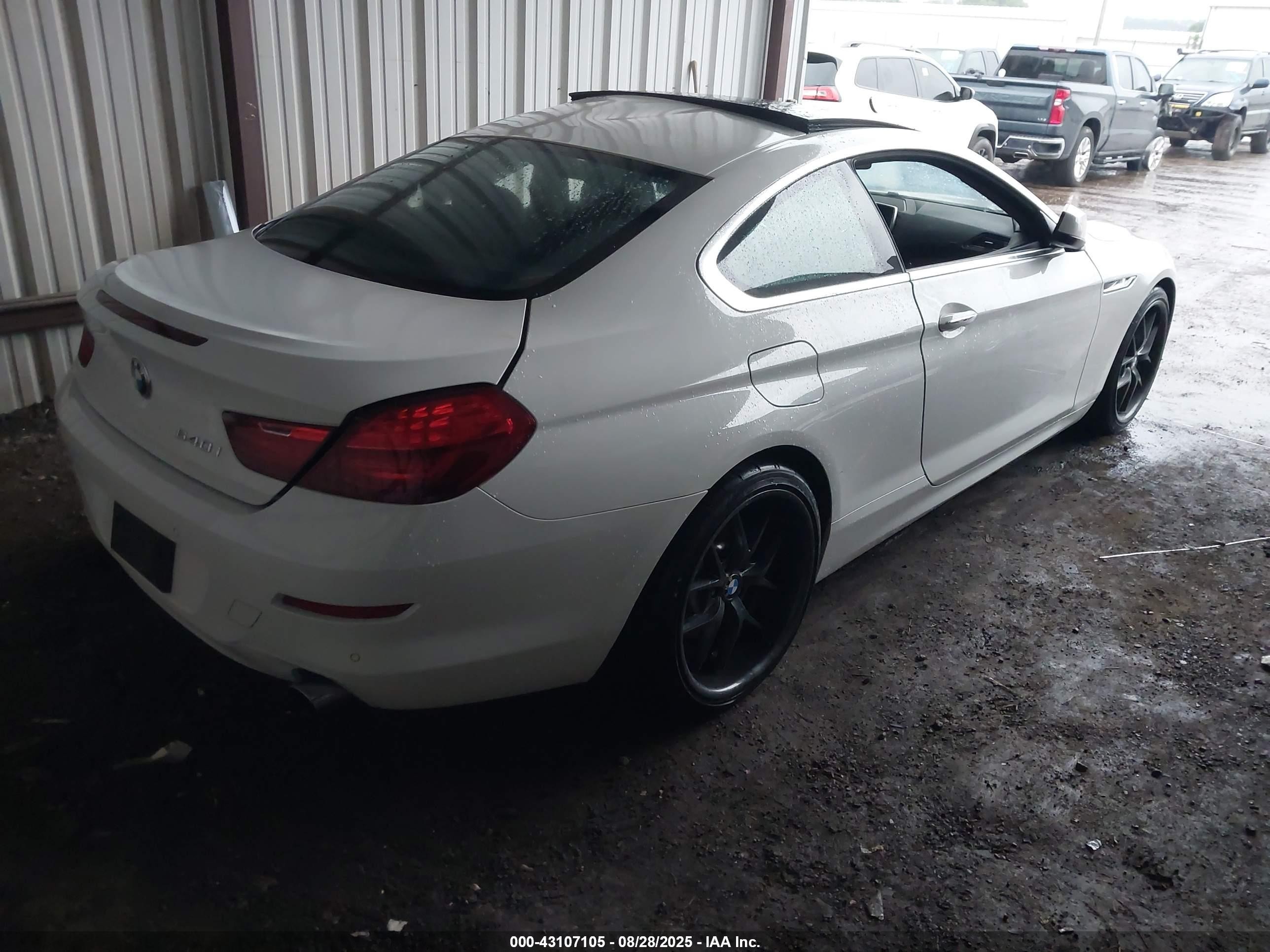 2013 Bmw 640i   White vin: WBALW3C54DC892470