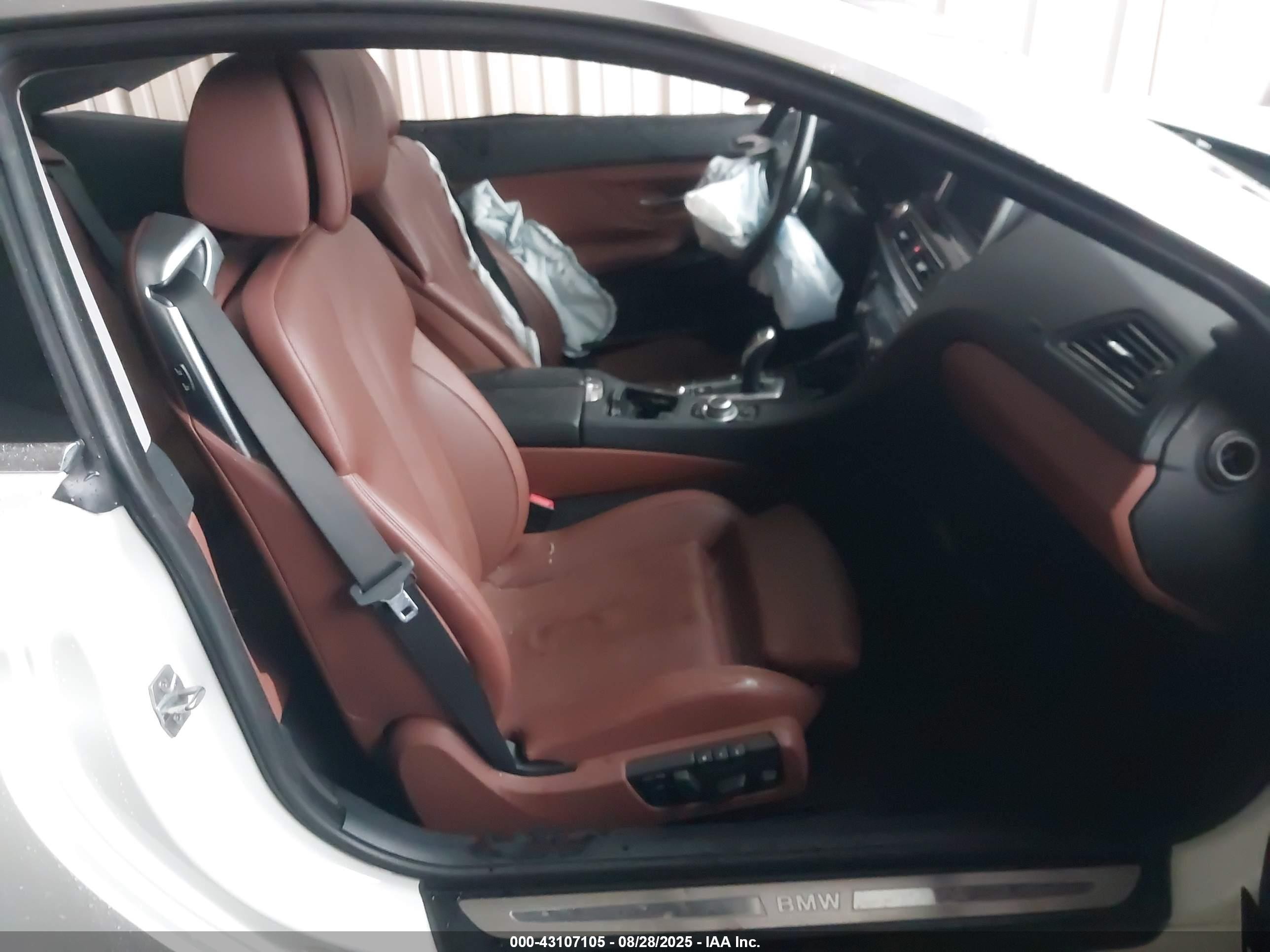 2013 Bmw 640i   White vin: WBALW3C54DC892470
