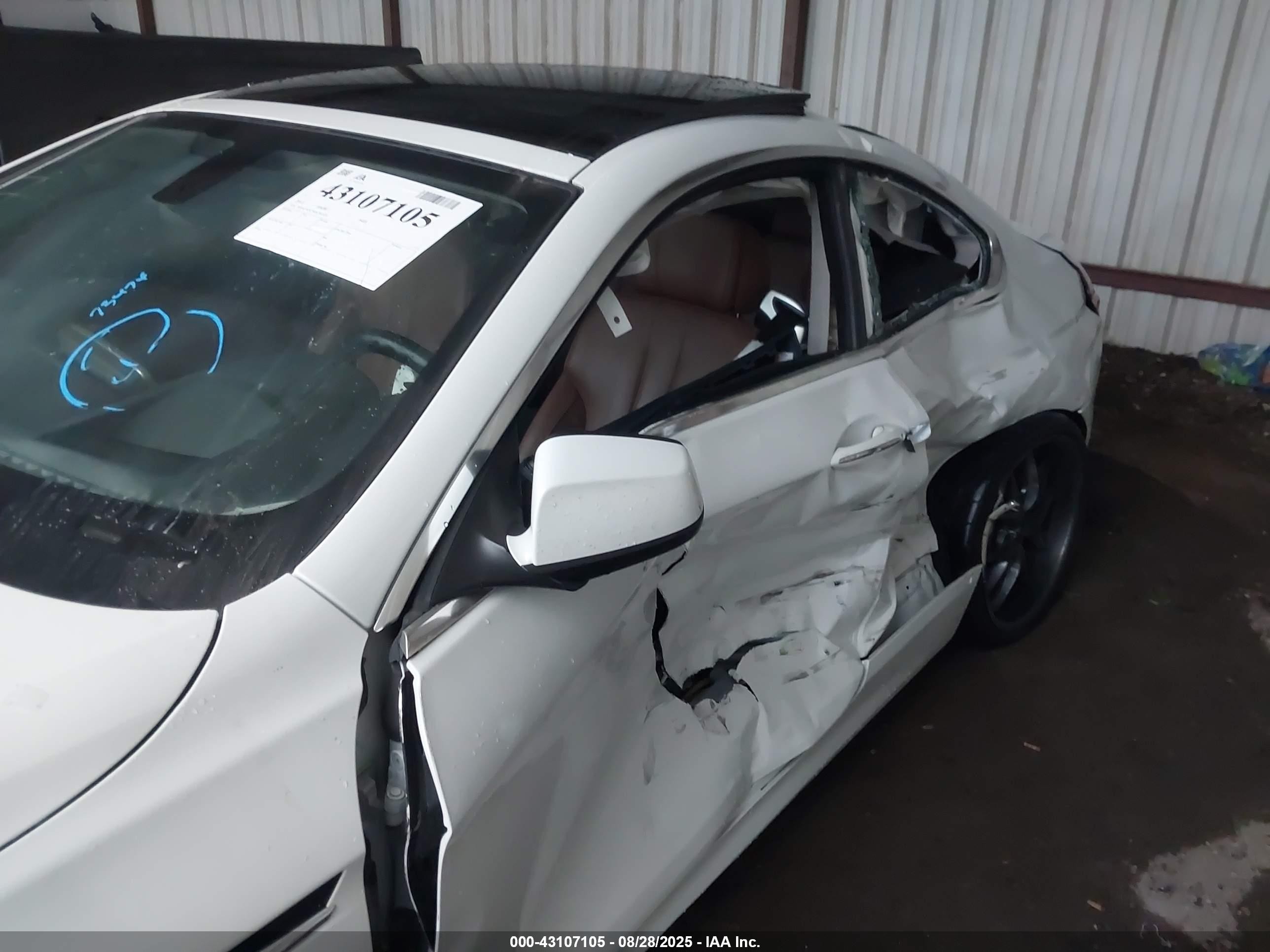 2013 Bmw 640i   White vin: WBALW3C54DC892470