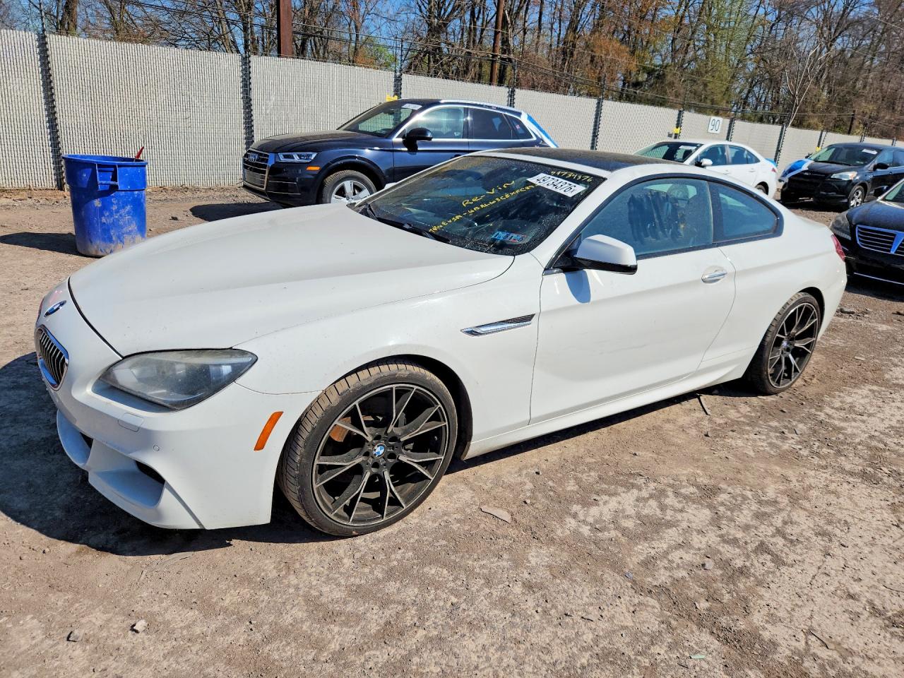 2015 Bmw 640 I White vin: WBALW3C5XFC892928