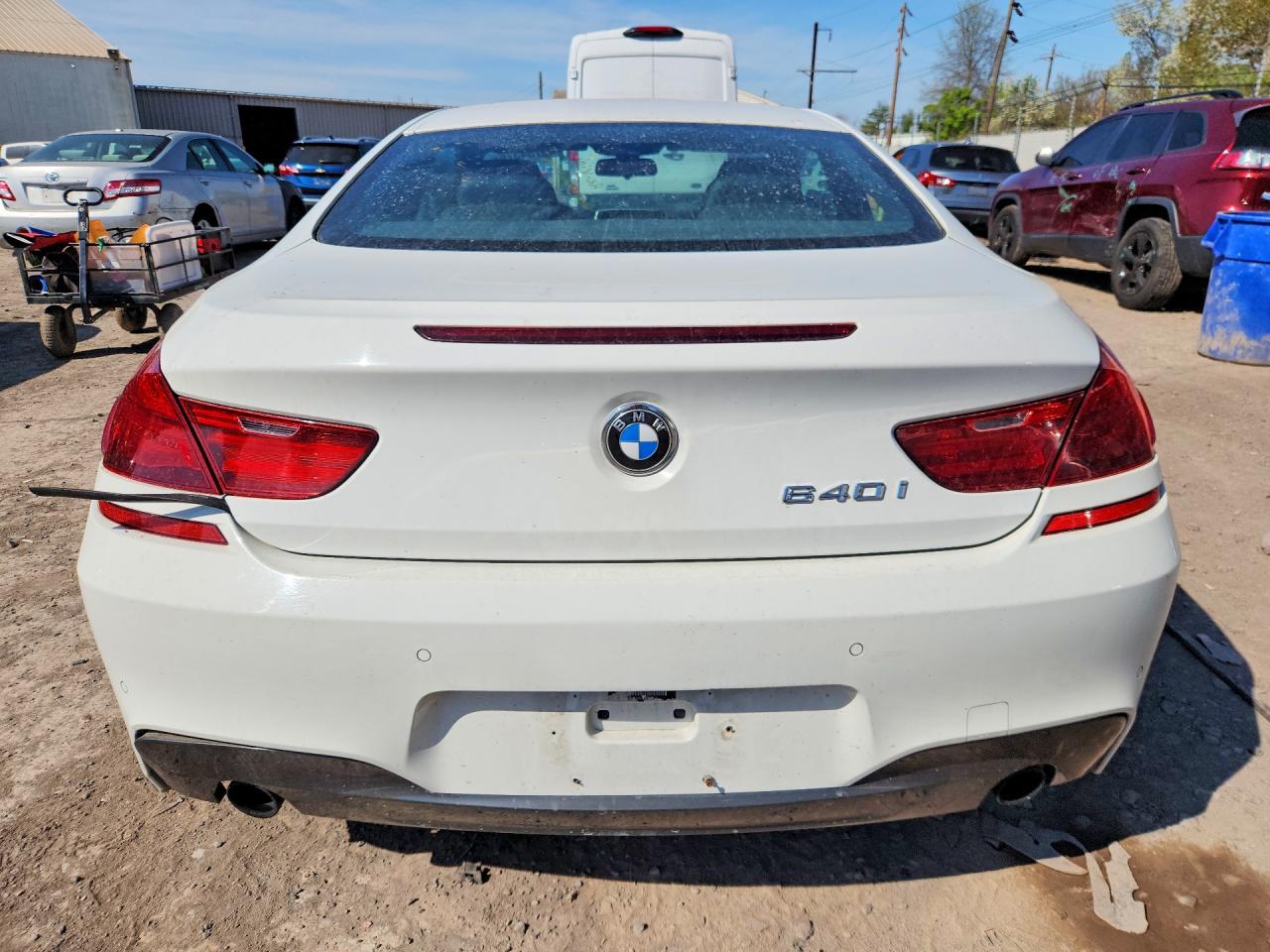 2015 Bmw 640 I White vin: WBALW3C5XFC892928