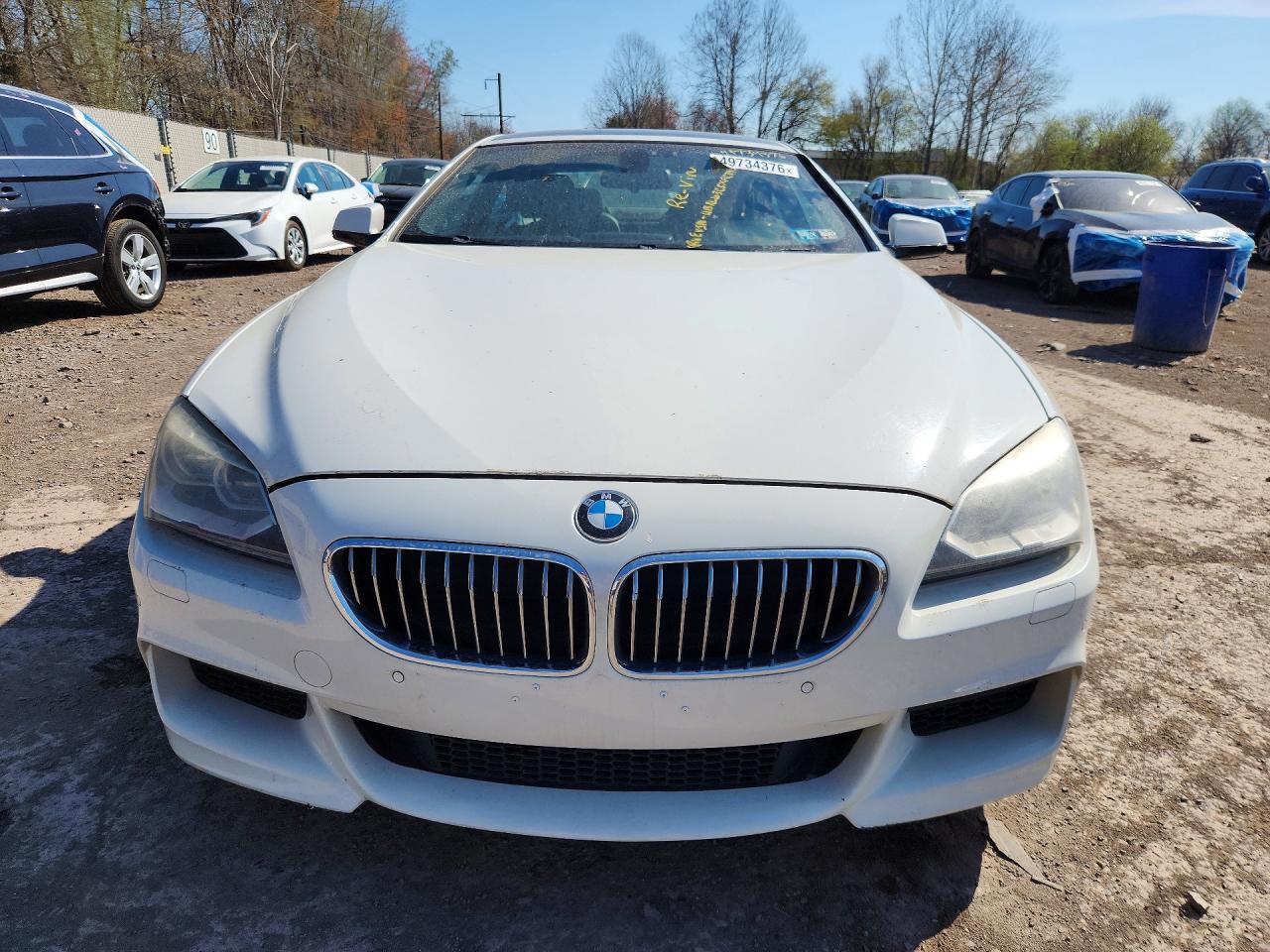 2015 Bmw 640 I White vin: WBALW3C5XFC892928