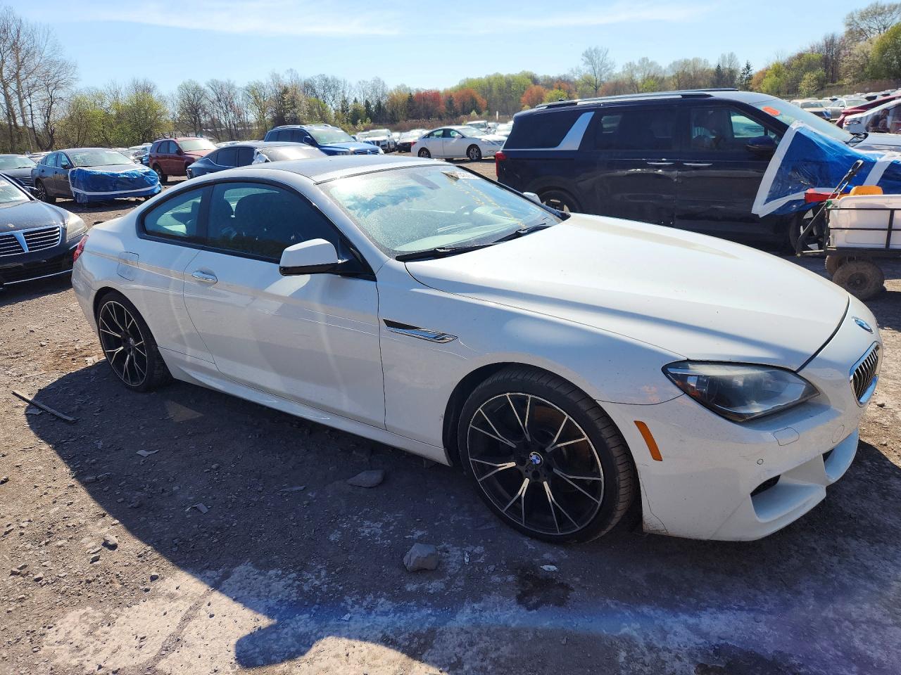 2015 Bmw 640 I White vin: WBALW3C5XFC892928