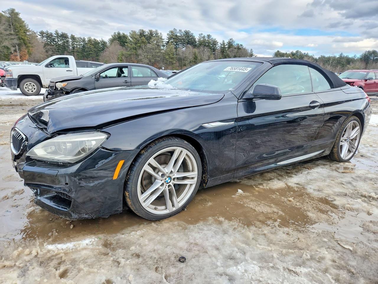 2014 Bmw 640 I Black vin: WBALW7C51EDX58843