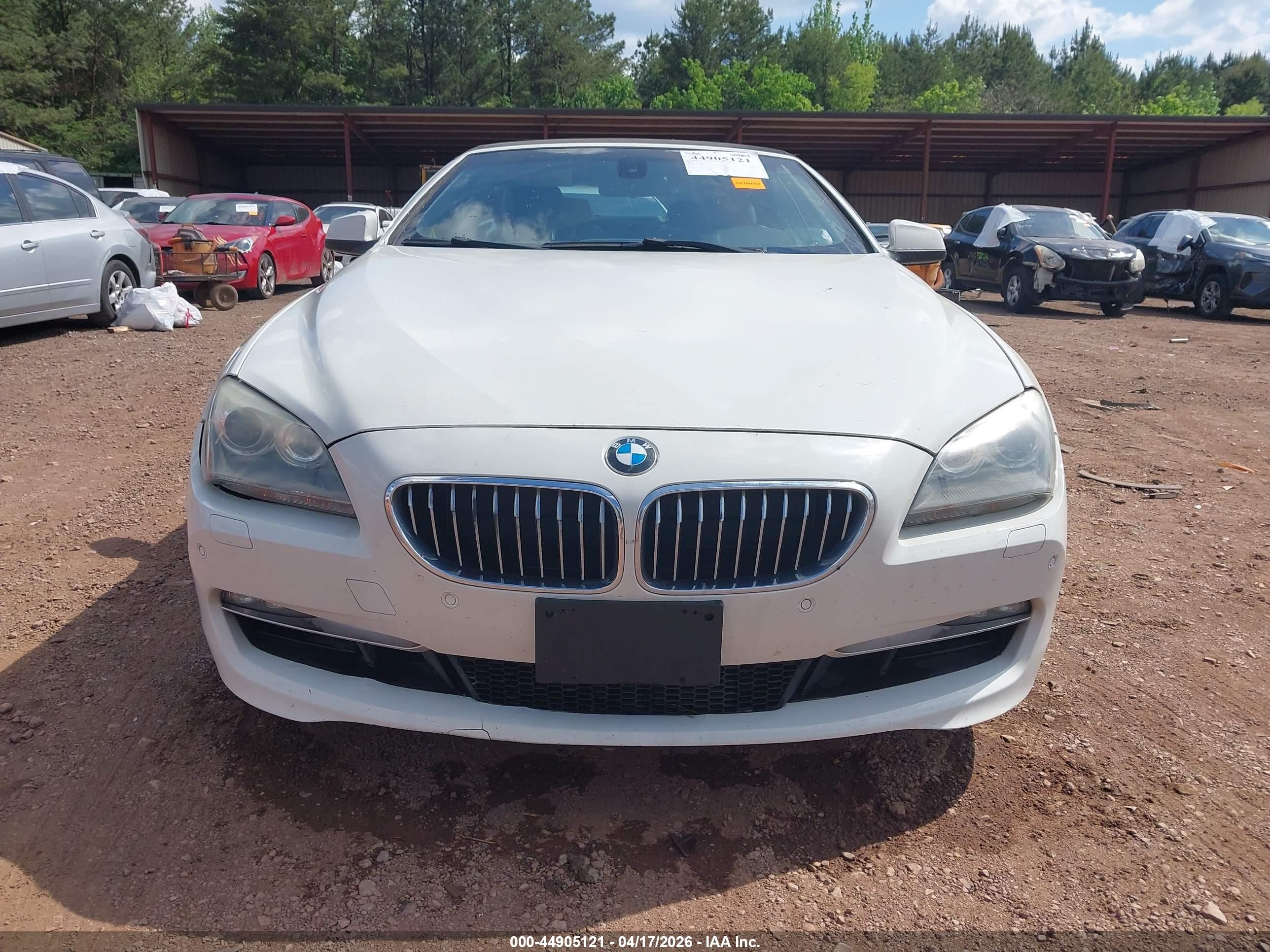 2012 Bmw 640i   White vin: WBALW7C52CC618531