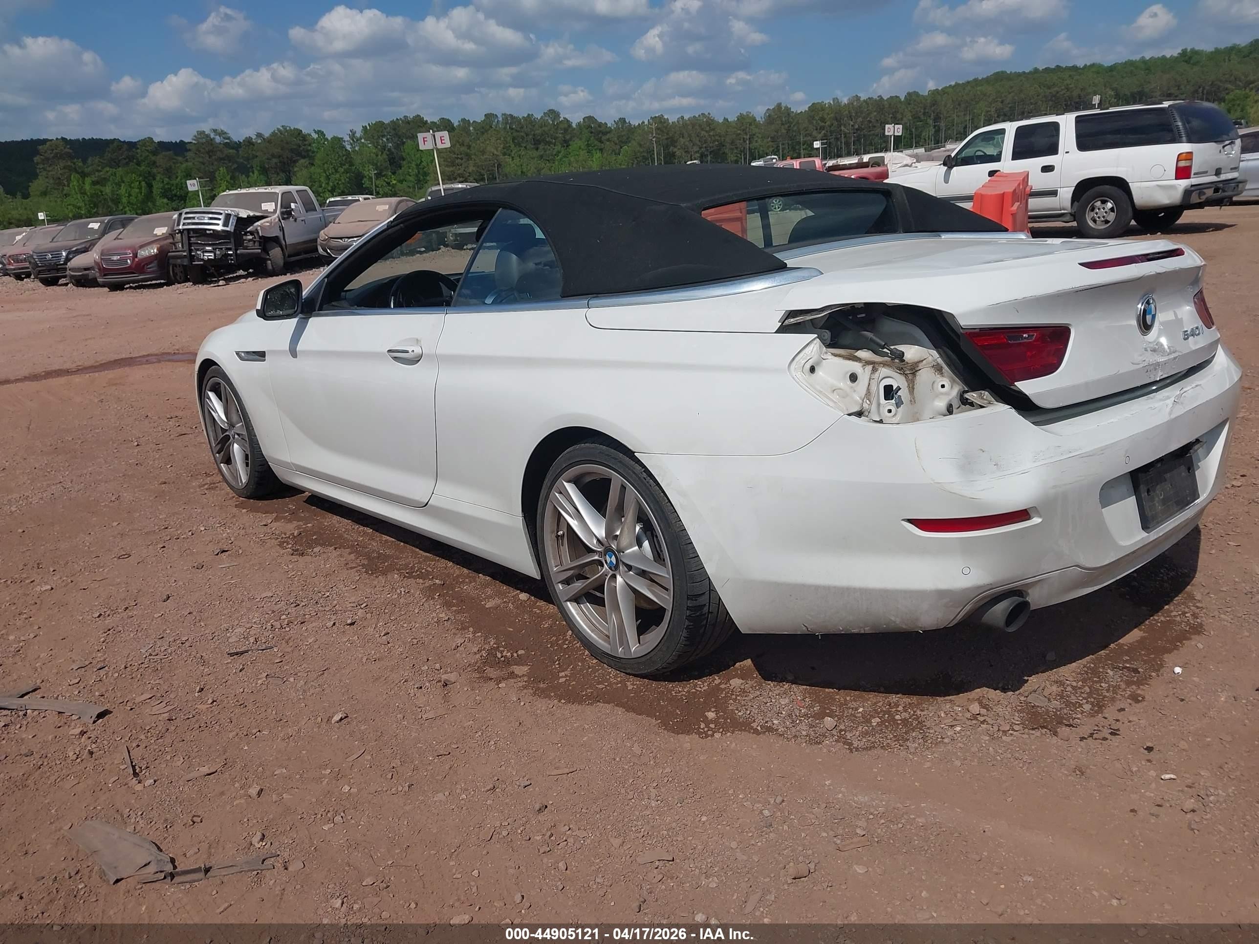 2012 Bmw 640i   White vin: WBALW7C52CC618531