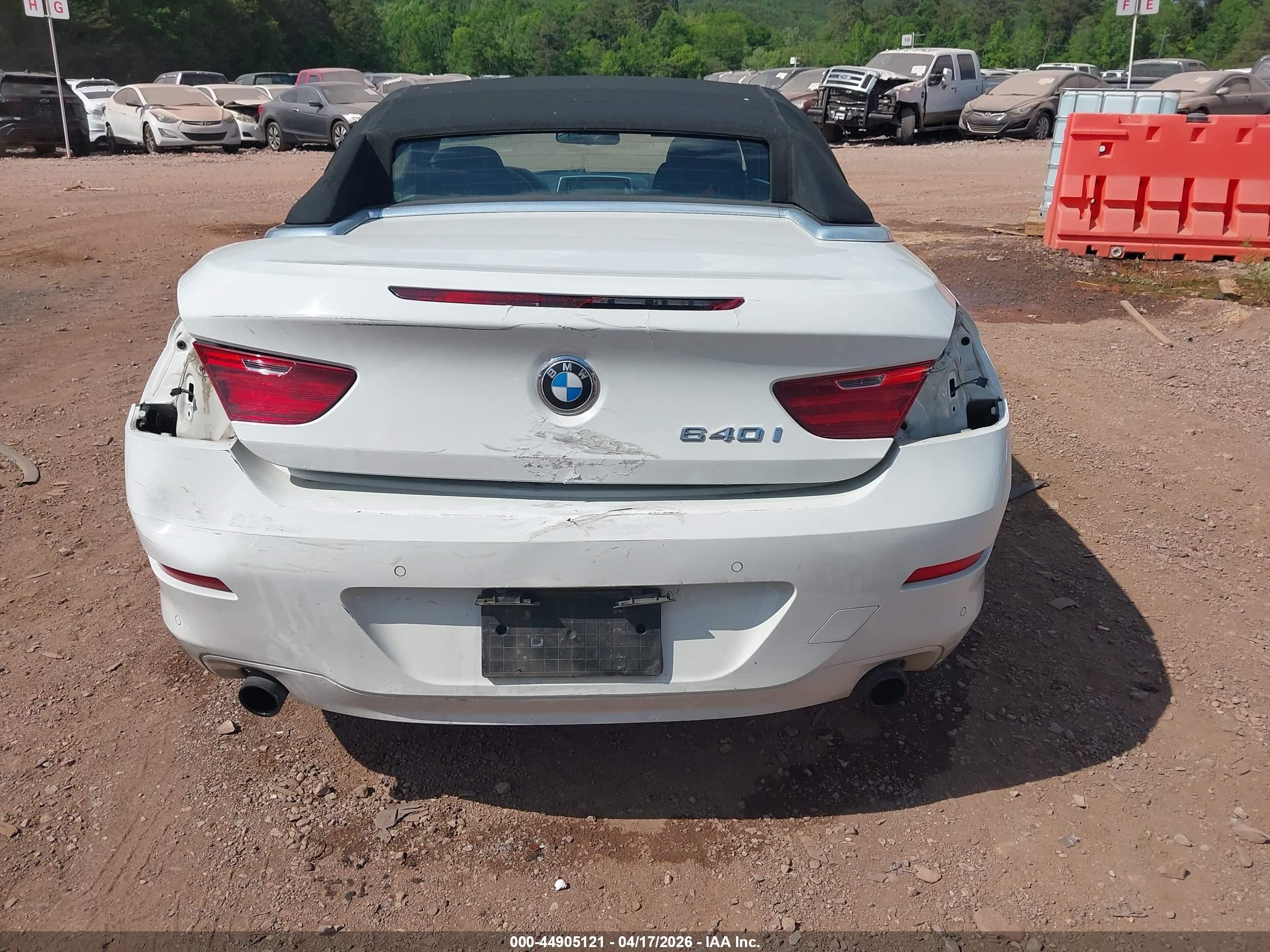 2012 Bmw 640i   White vin: WBALW7C52CC618531