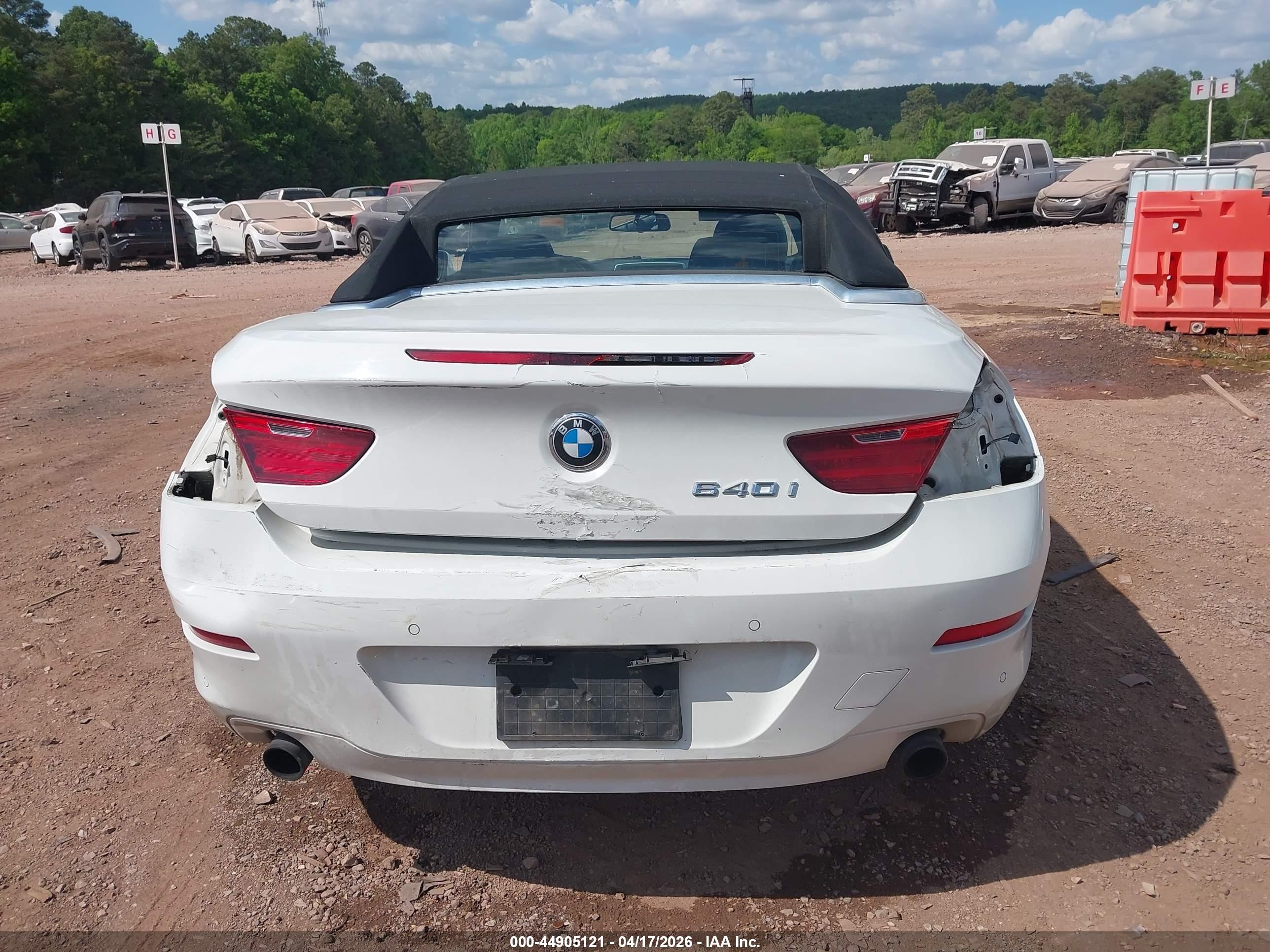 2012 Bmw 640i   White vin: WBALW7C52CC618531