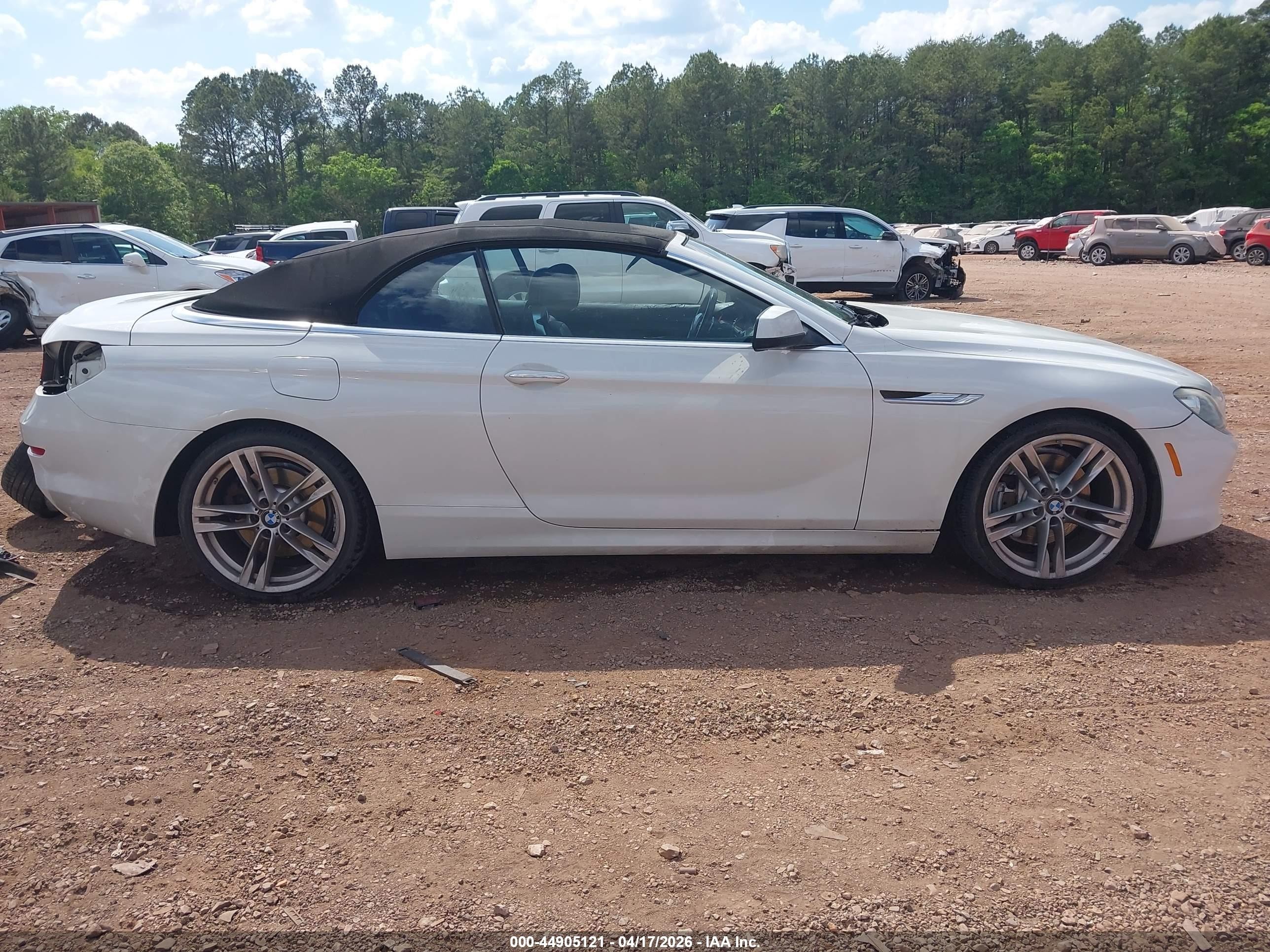 2012 Bmw 640i   White vin: WBALW7C52CC618531