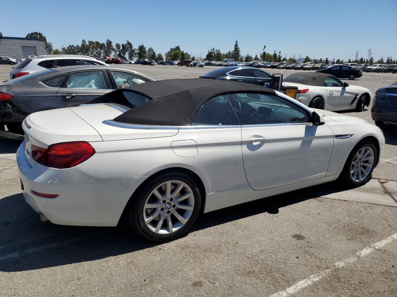2014 Bmw 640 I White vin: WBALW7C52ED595913