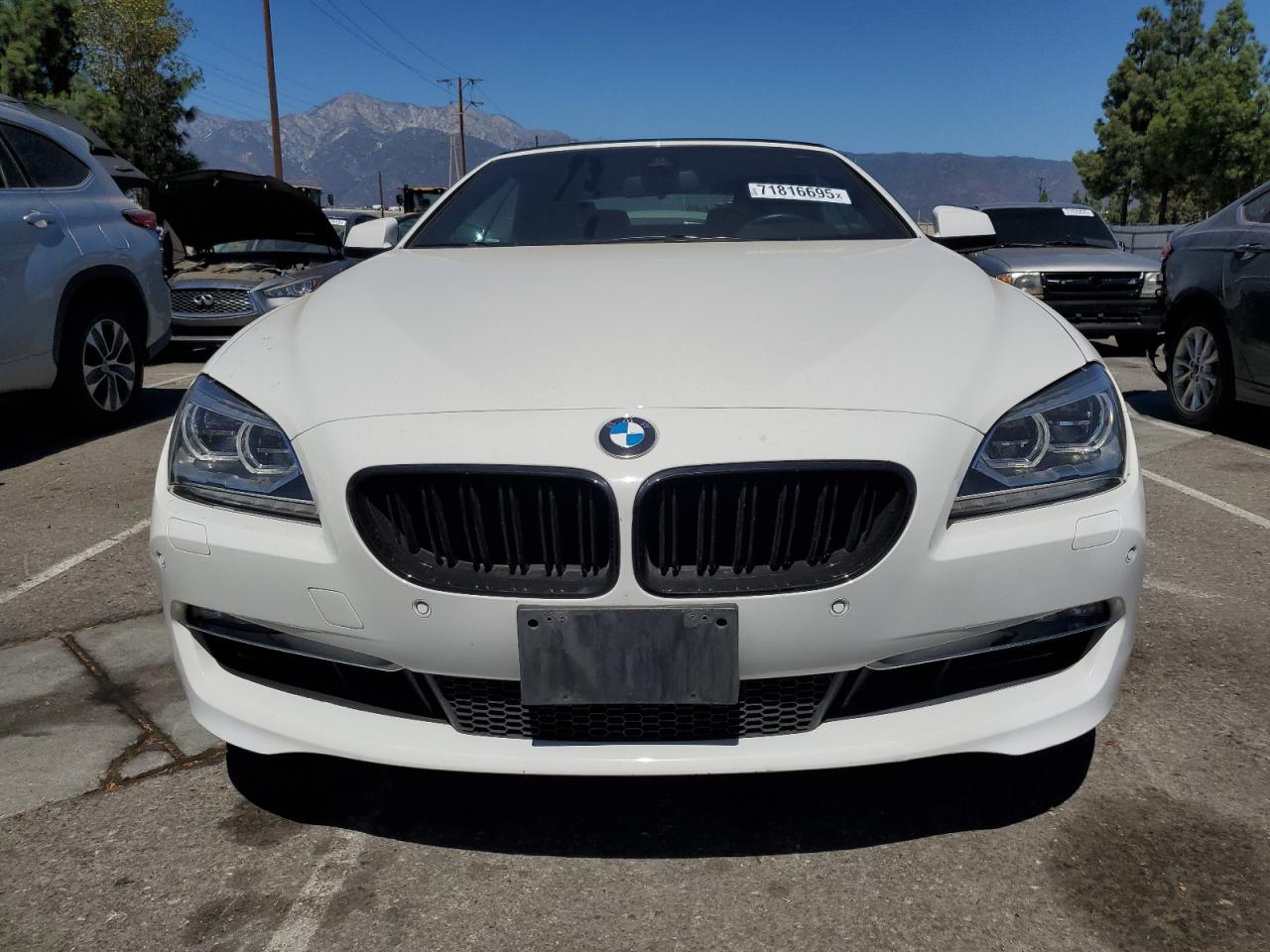 2014 Bmw 640 I White vin: WBALW7C52ED595913